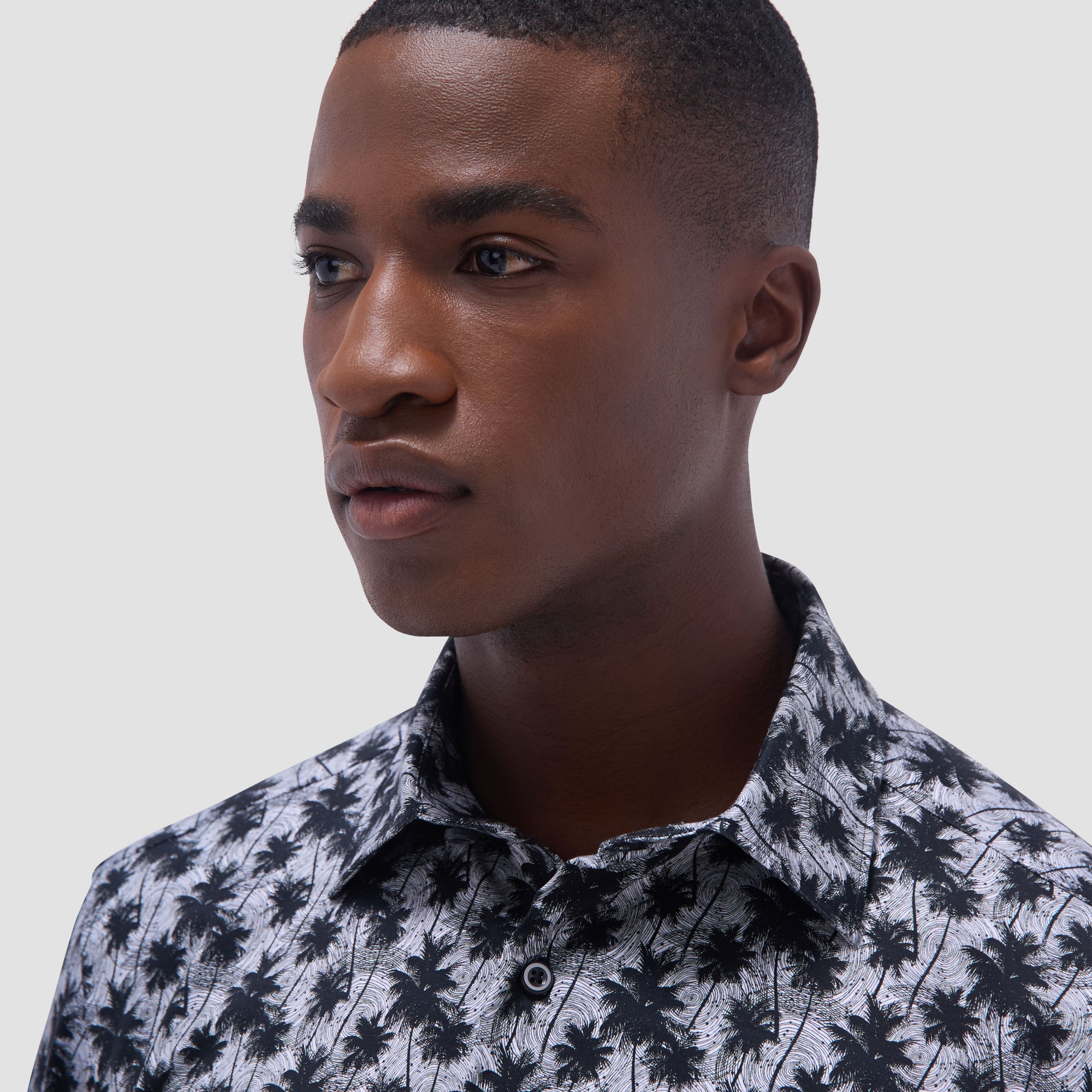 Miles Palm Tree OoohCotton Short-Sleeve Shirt