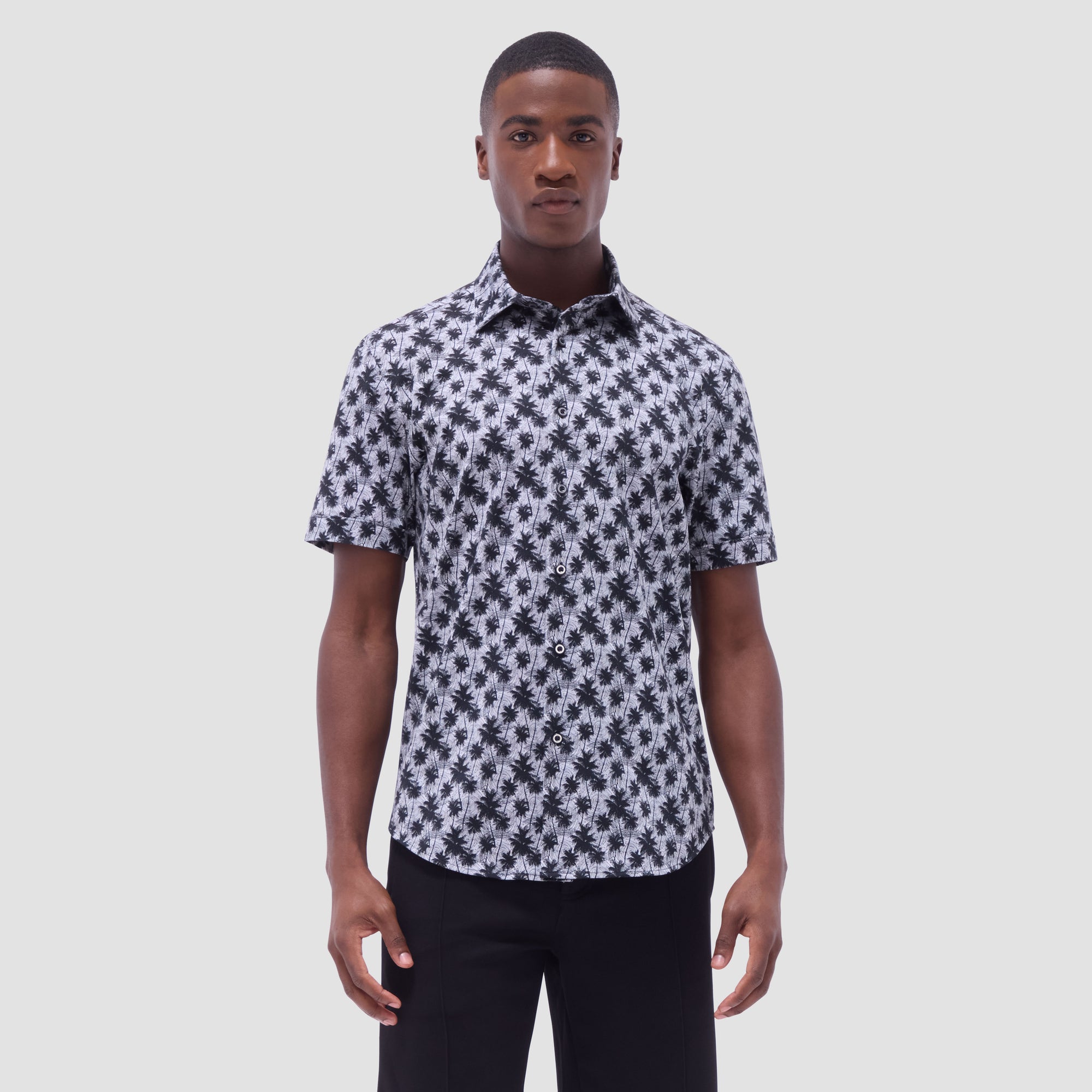 Miles Palm Tree OoohCotton Short-Sleeve Shirt