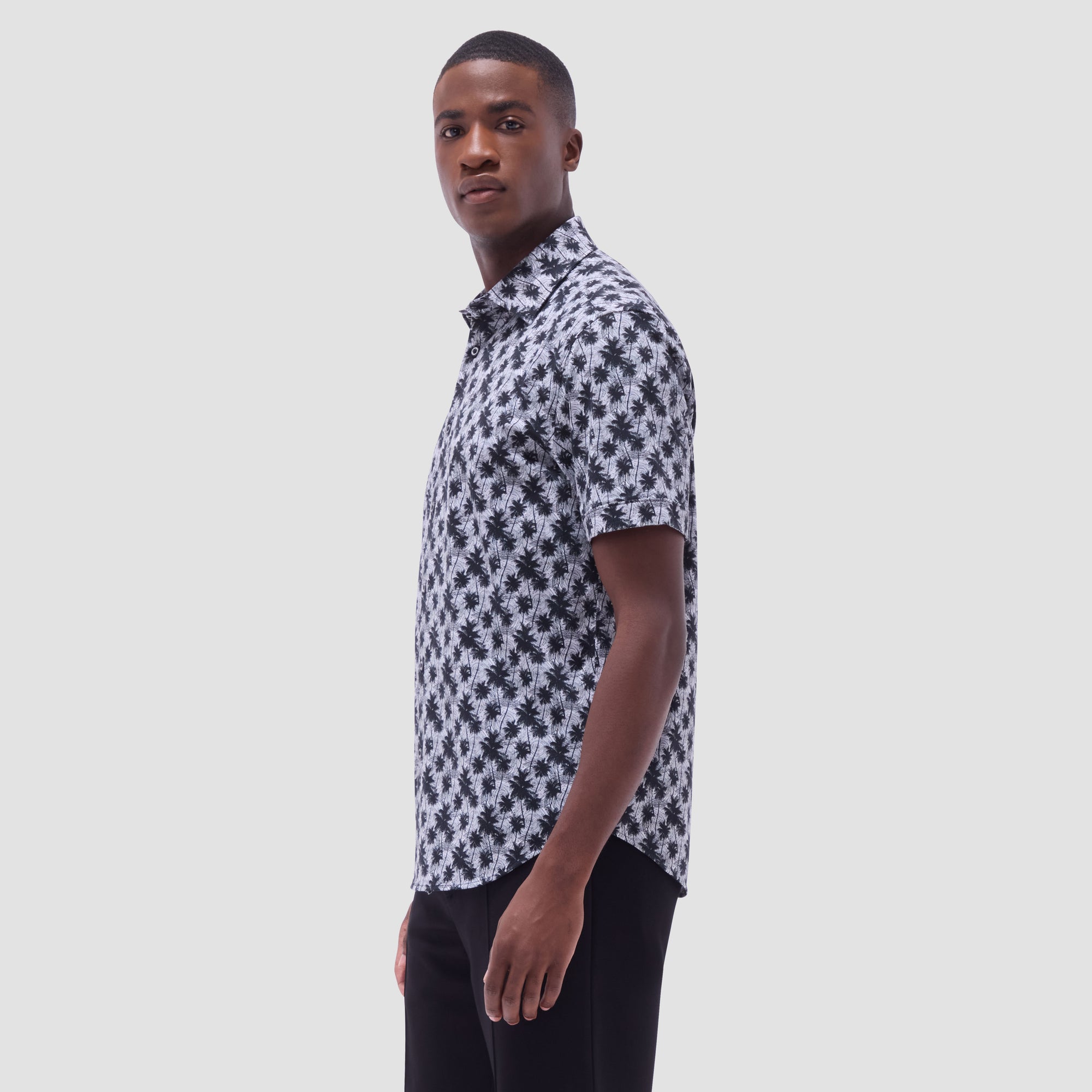 Miles Palm Tree OoohCotton Short-Sleeve Shirt