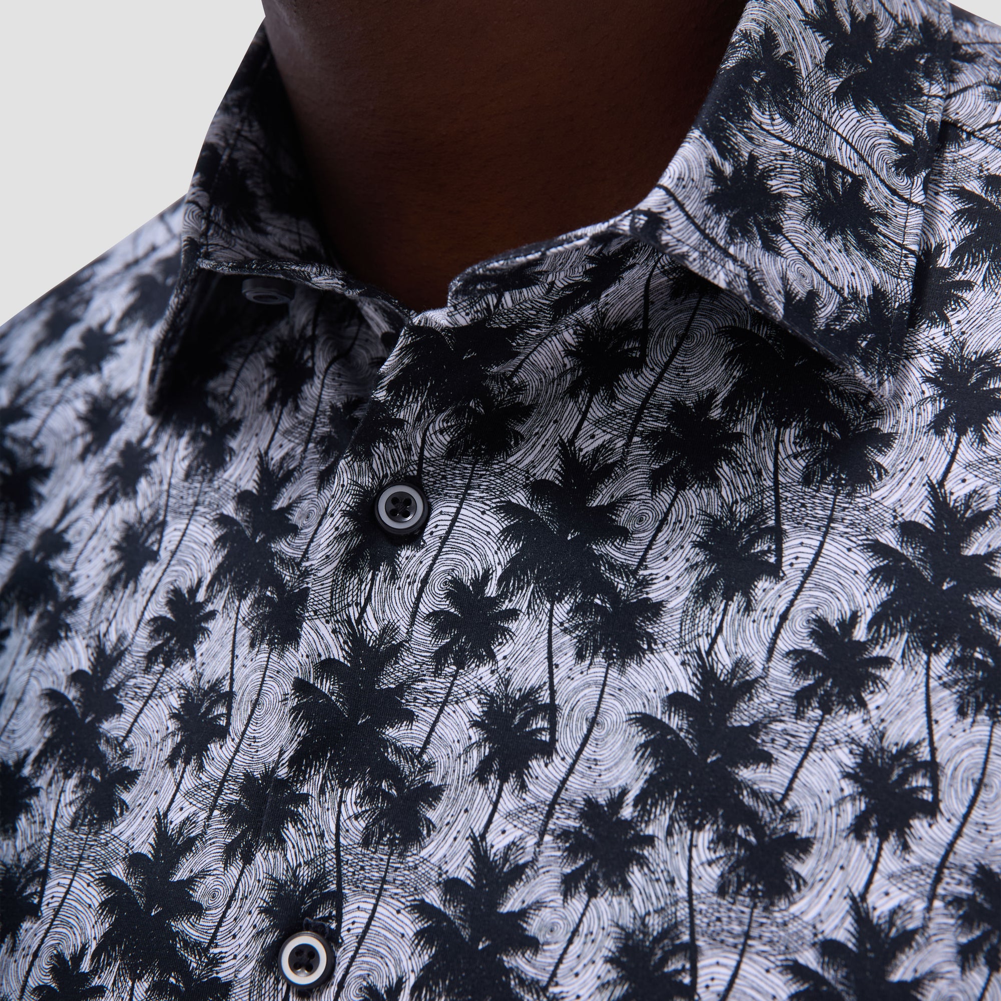 Miles Palm Tree OoohCotton Short-Sleeve Shirt