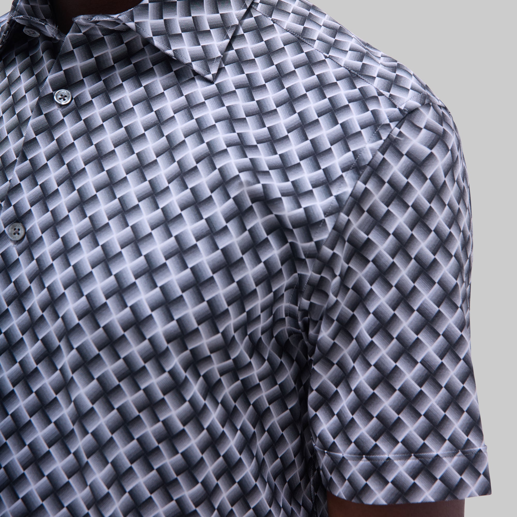 Miles Basketweave OoohCotton Short-Sleeve Shirt