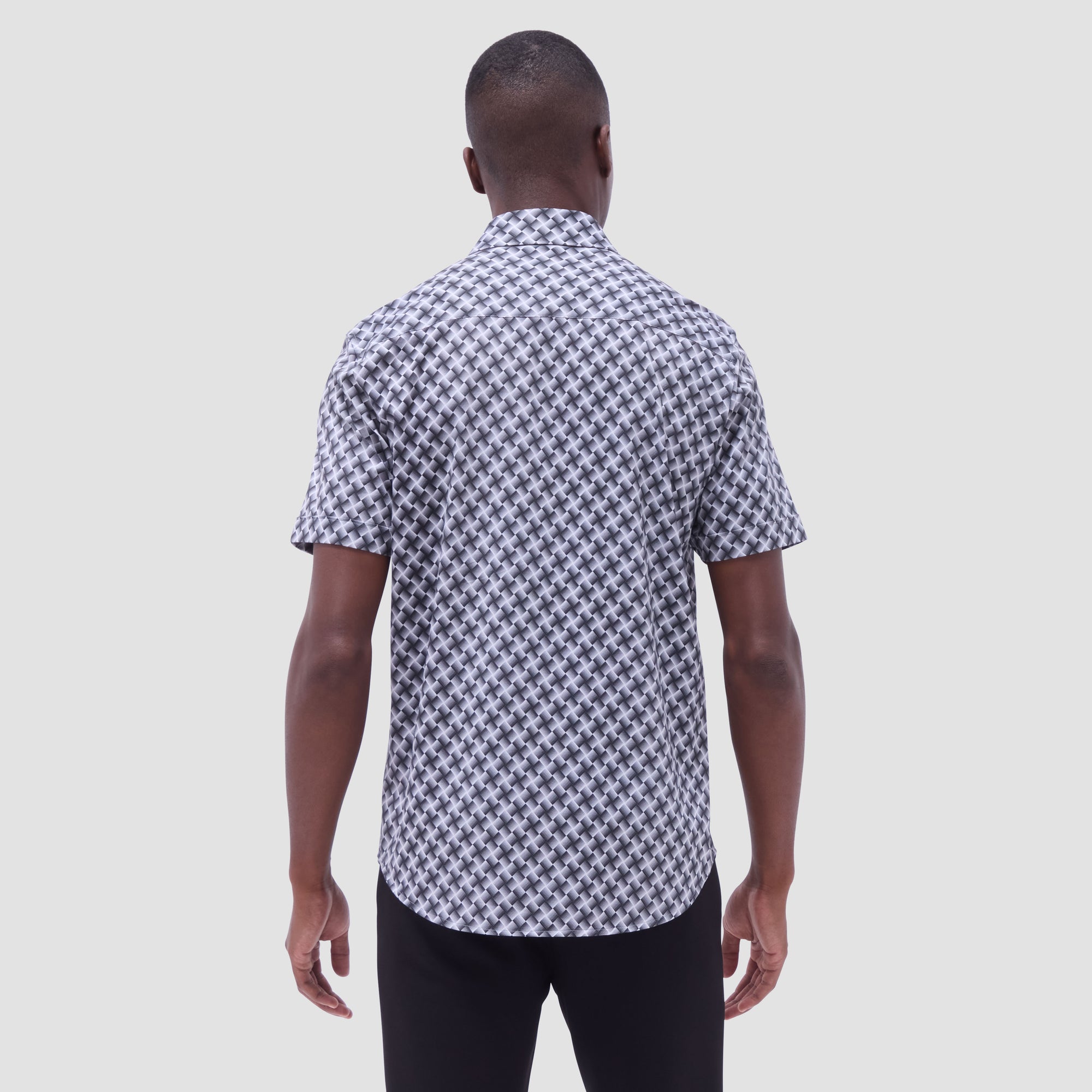 Miles Basketweave OoohCotton Short-Sleeve Shirt