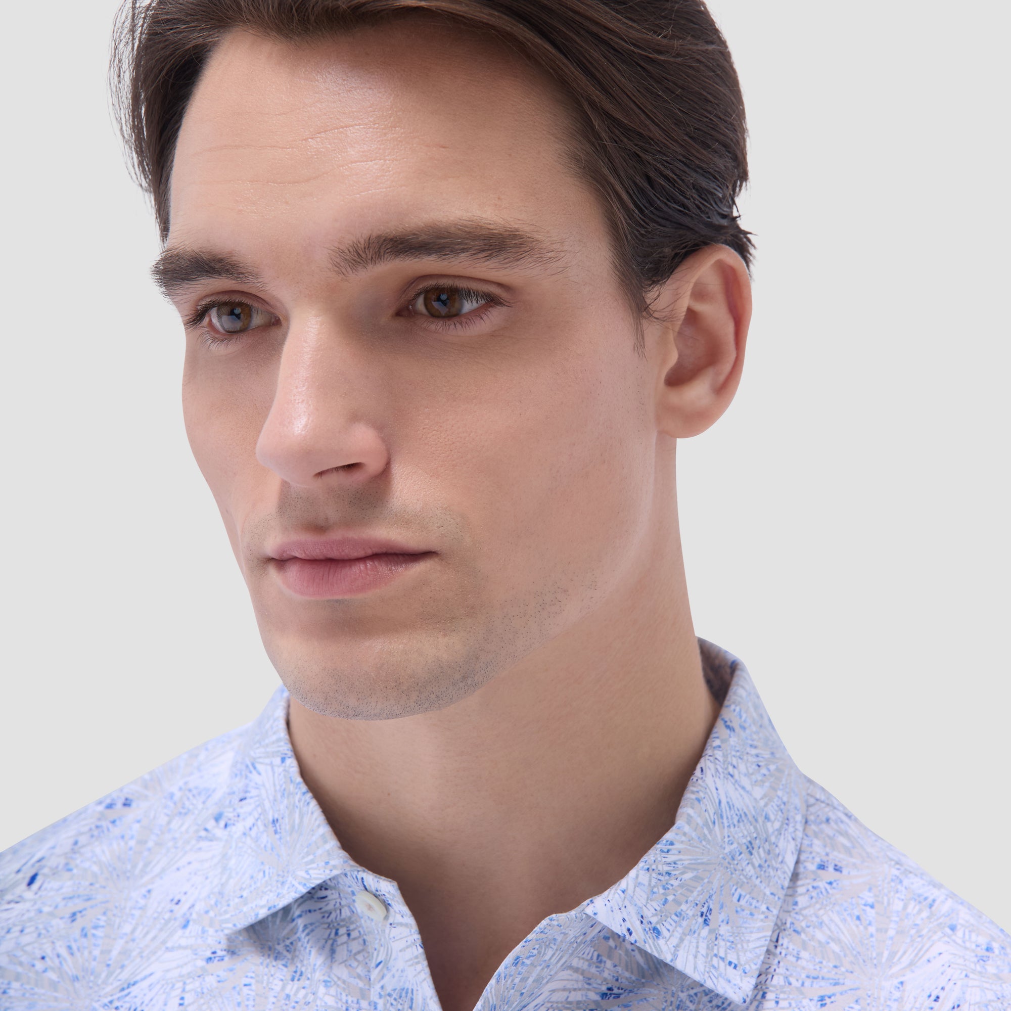 Victor Leaf Print OoohCotton Polo Shirt