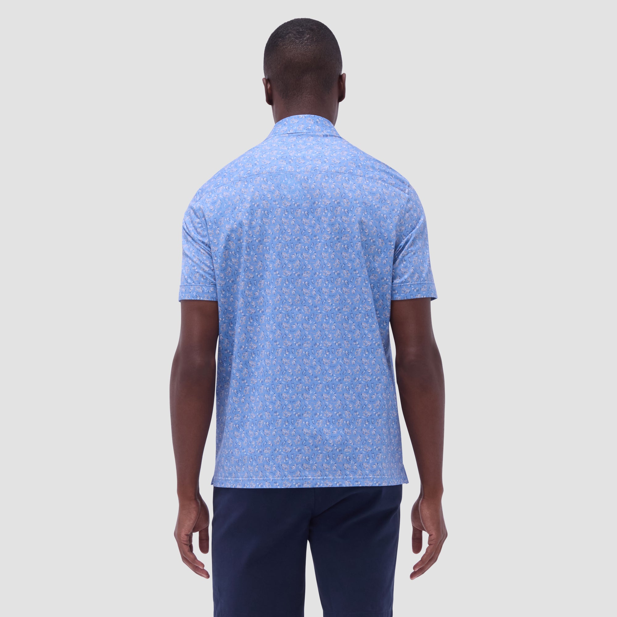Milo Leaf Print OoohCotton Short-Sleeve Shirt