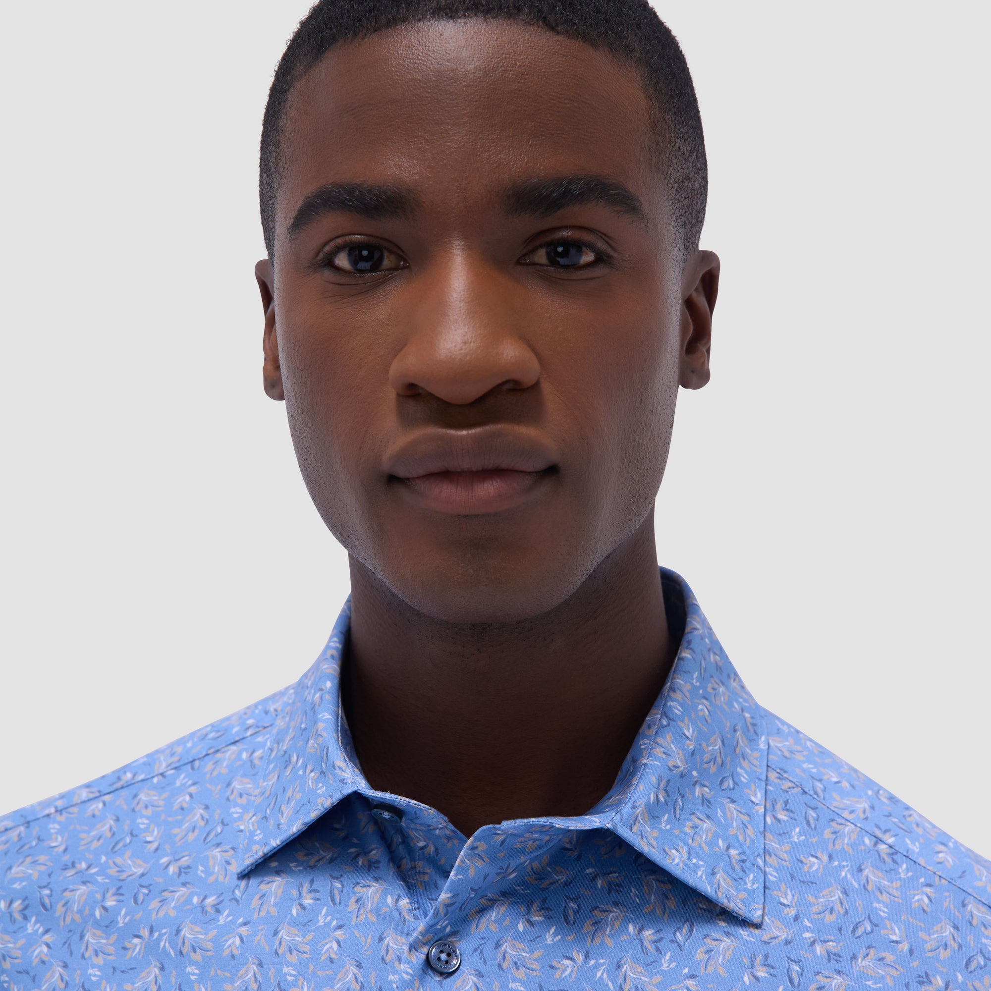 Milo Leaf Print OoohCotton Short-Sleeve Shirt