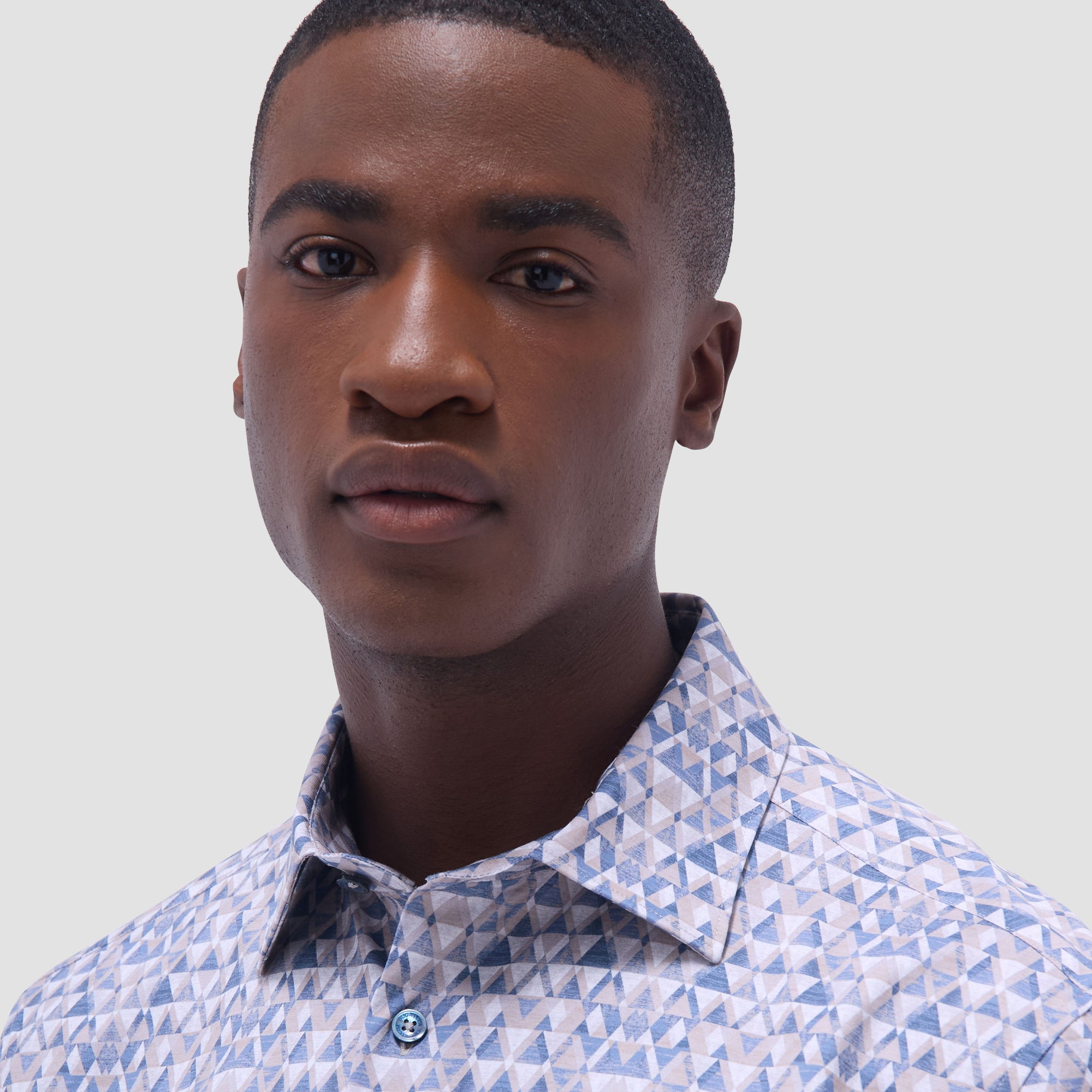 Miles Geometric OoohCotton Short-Sleeve Shirt