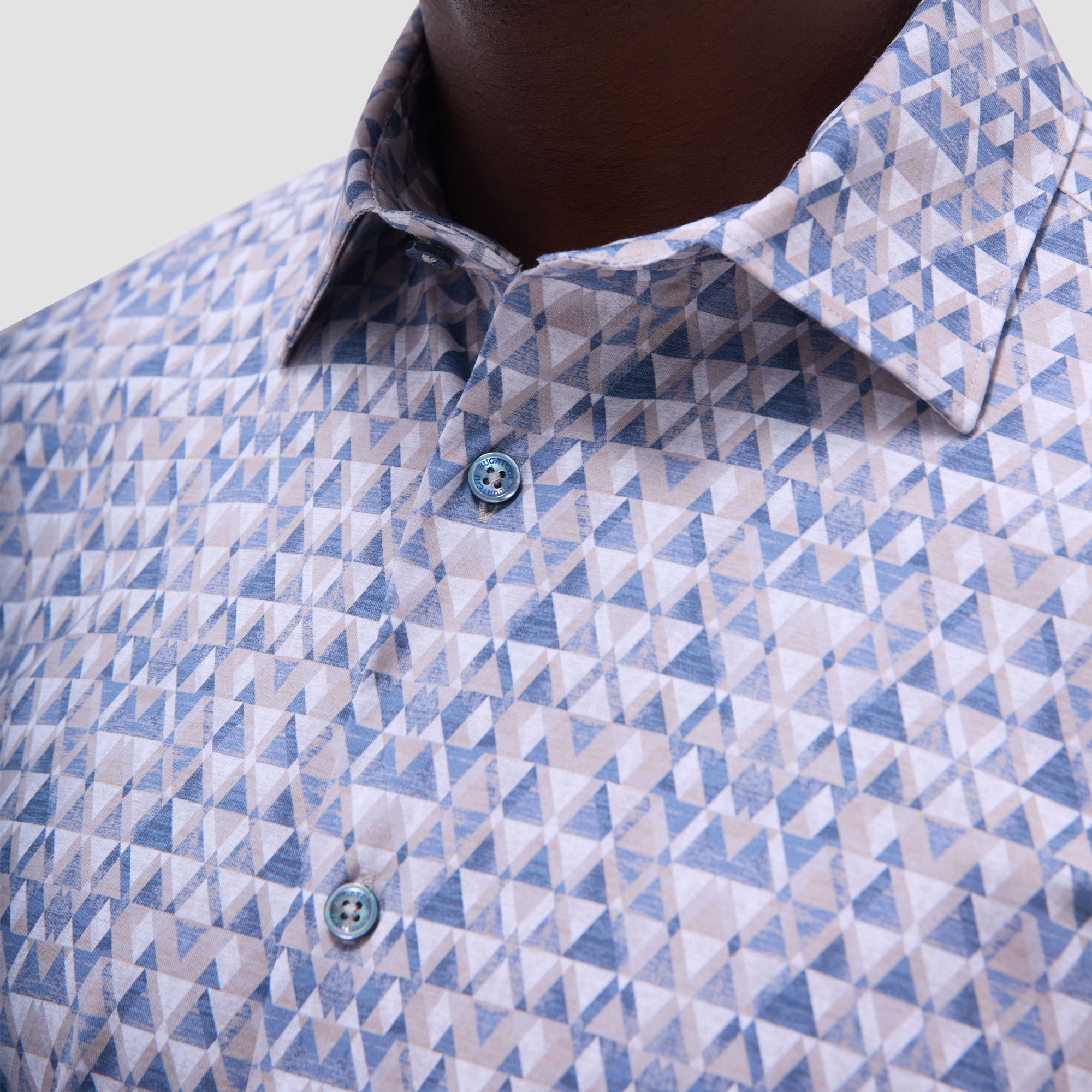 Miles Geometric OoohCotton Short-Sleeve Shirt