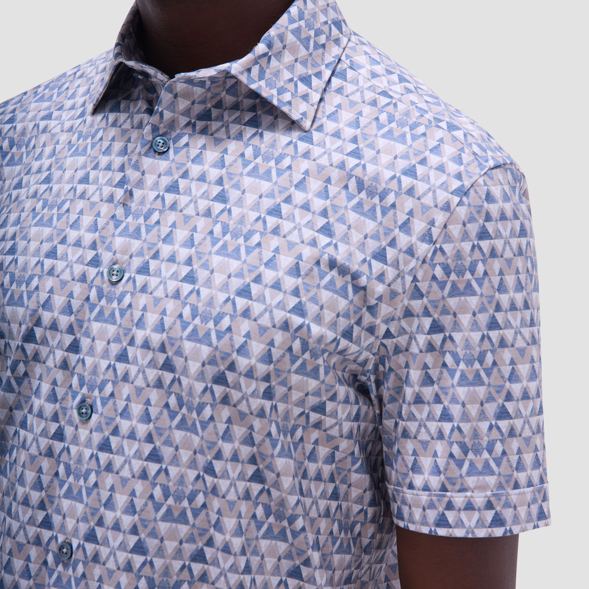 Miles Geometric OoohCotton Short-Sleeve Shirt
