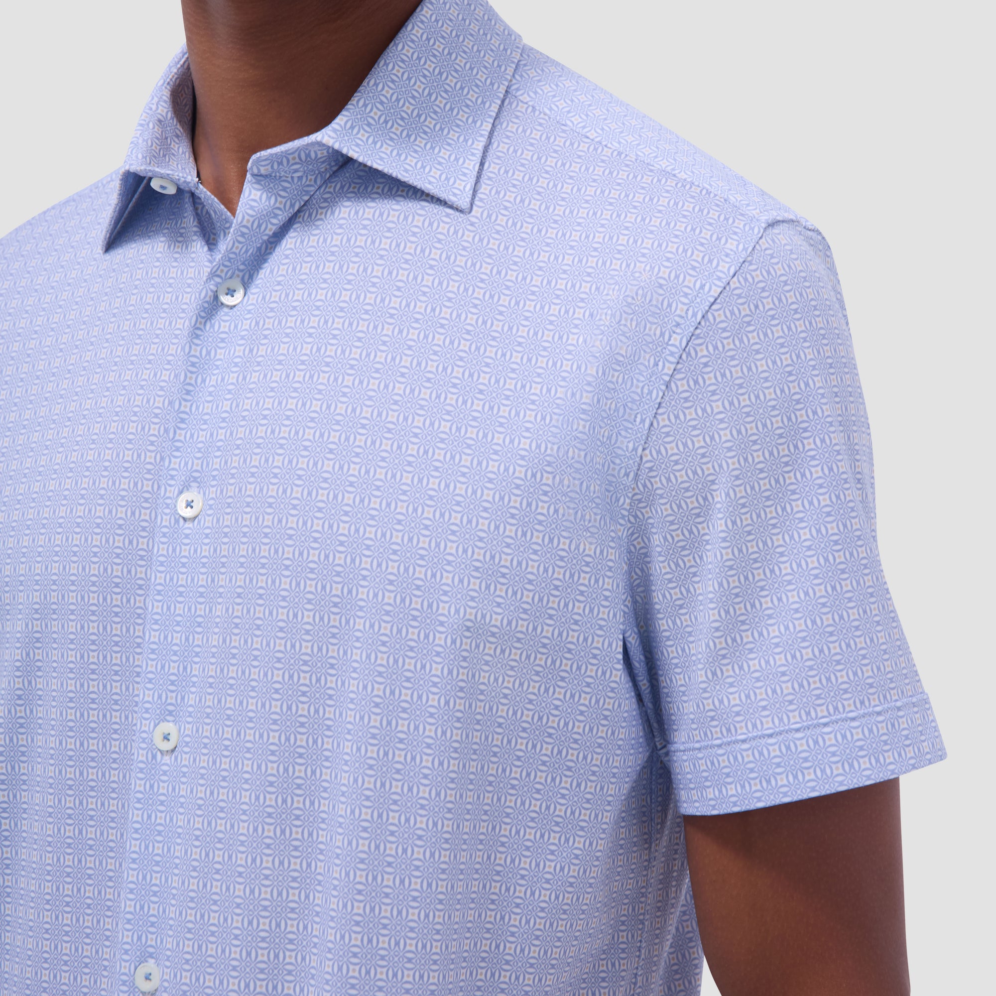 Miles Geometric OoohCotton Short-Sleeve Shirt