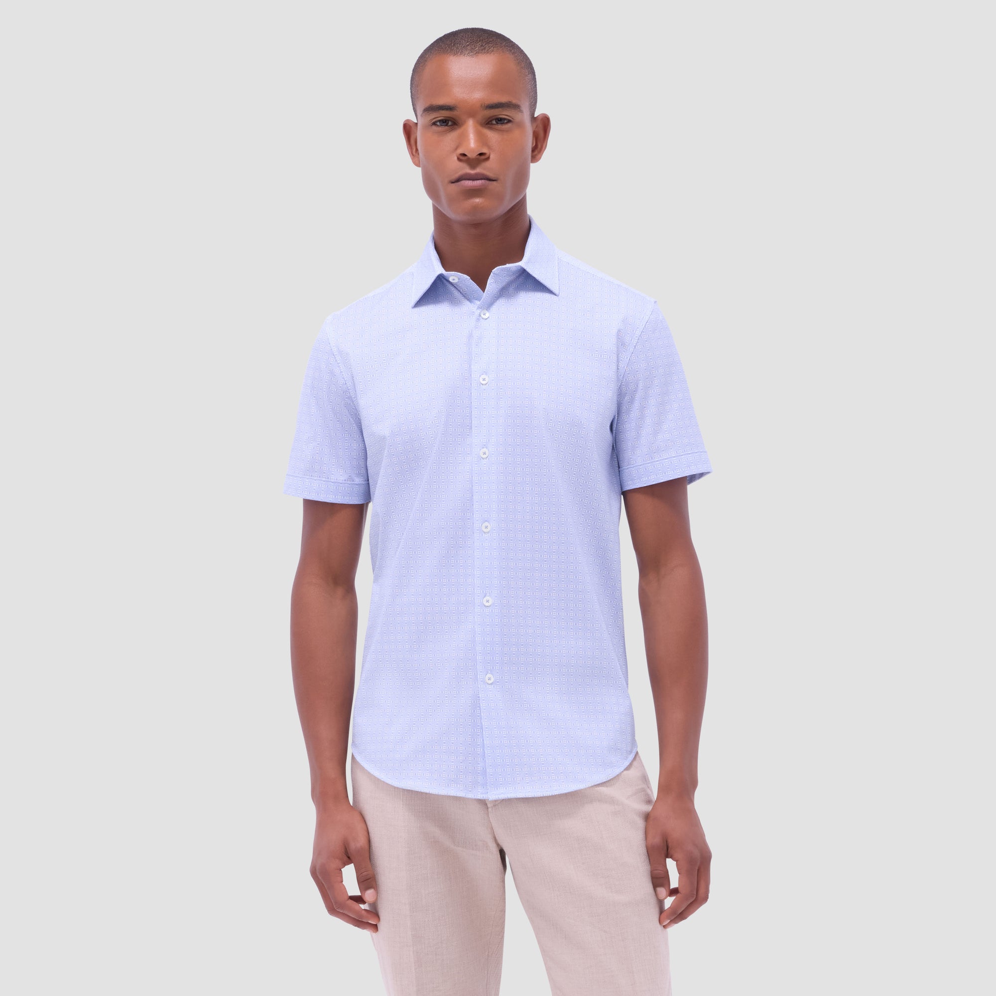 Miles Geometric OoohCotton Short-Sleeve Shirt