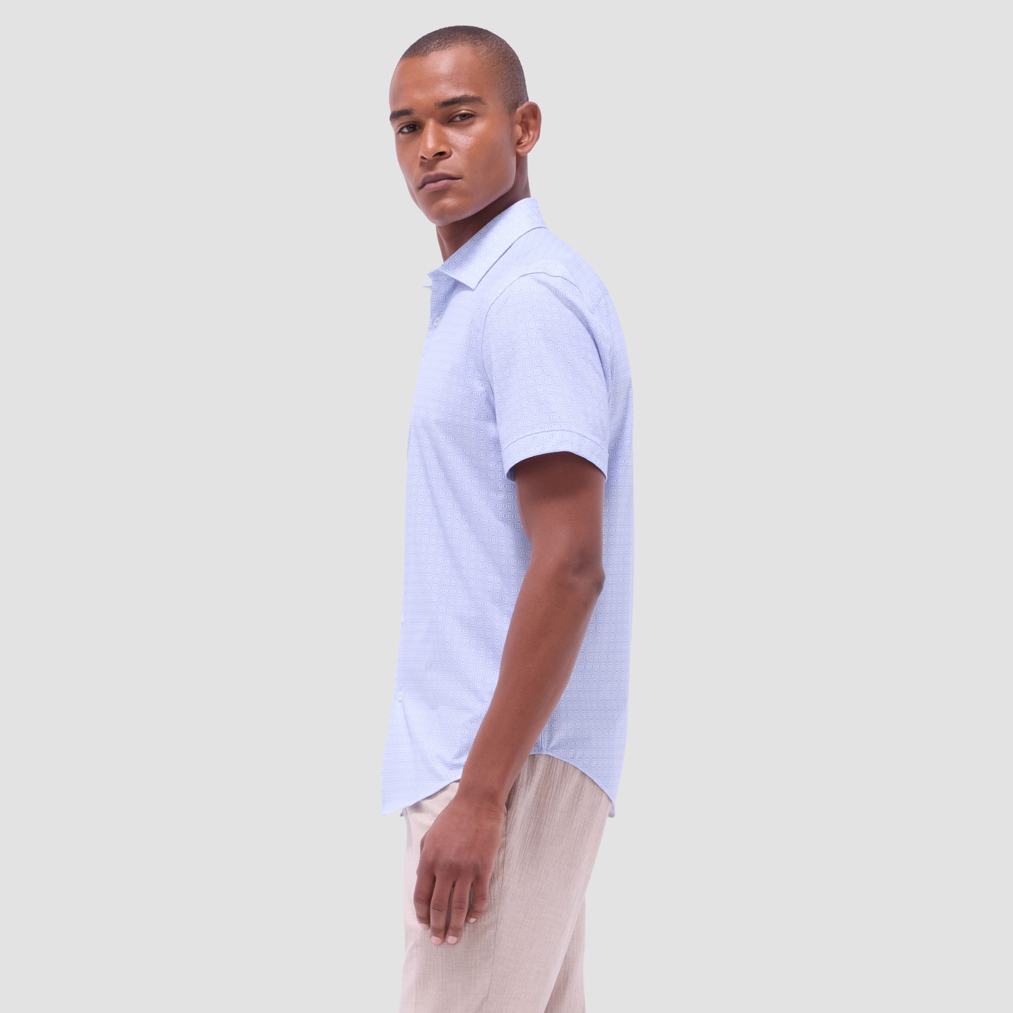 Miles Geometric OoohCotton Short-Sleeve Shirt