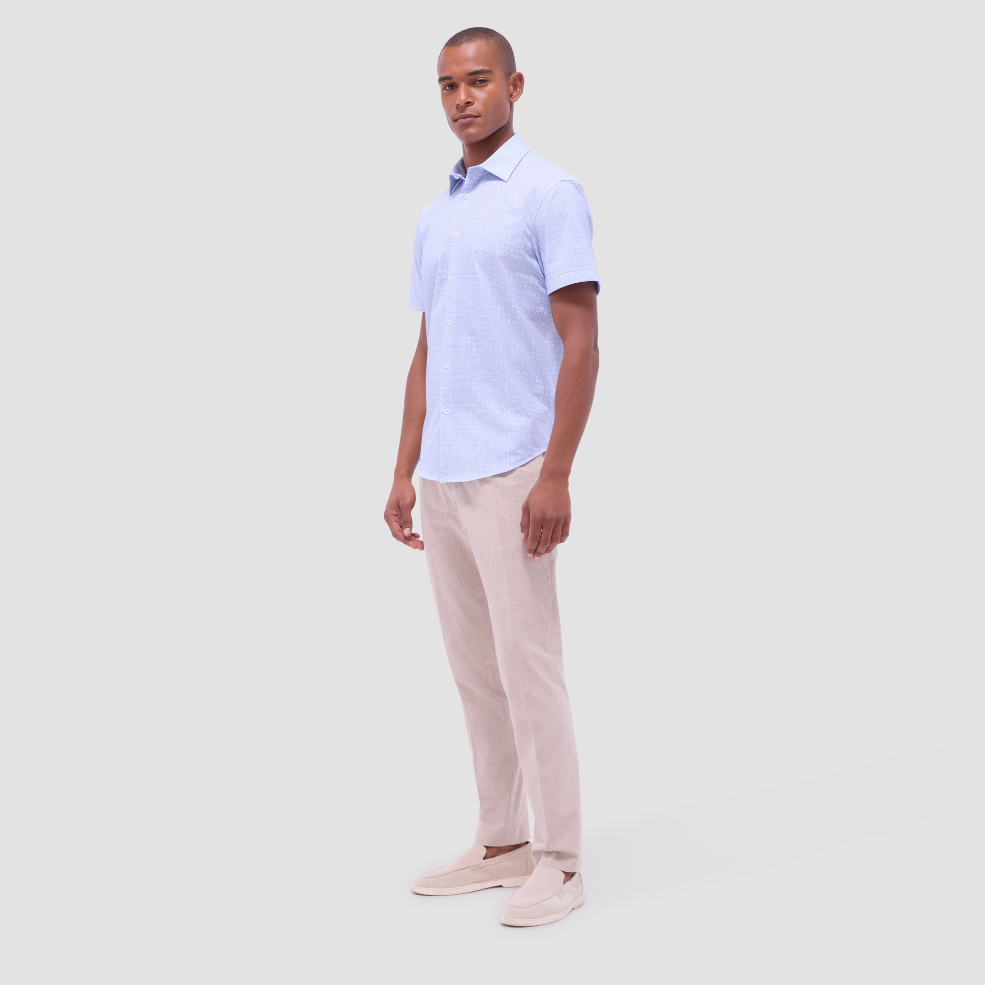 Miles Geometric OoohCotton Short-Sleeve Shirt