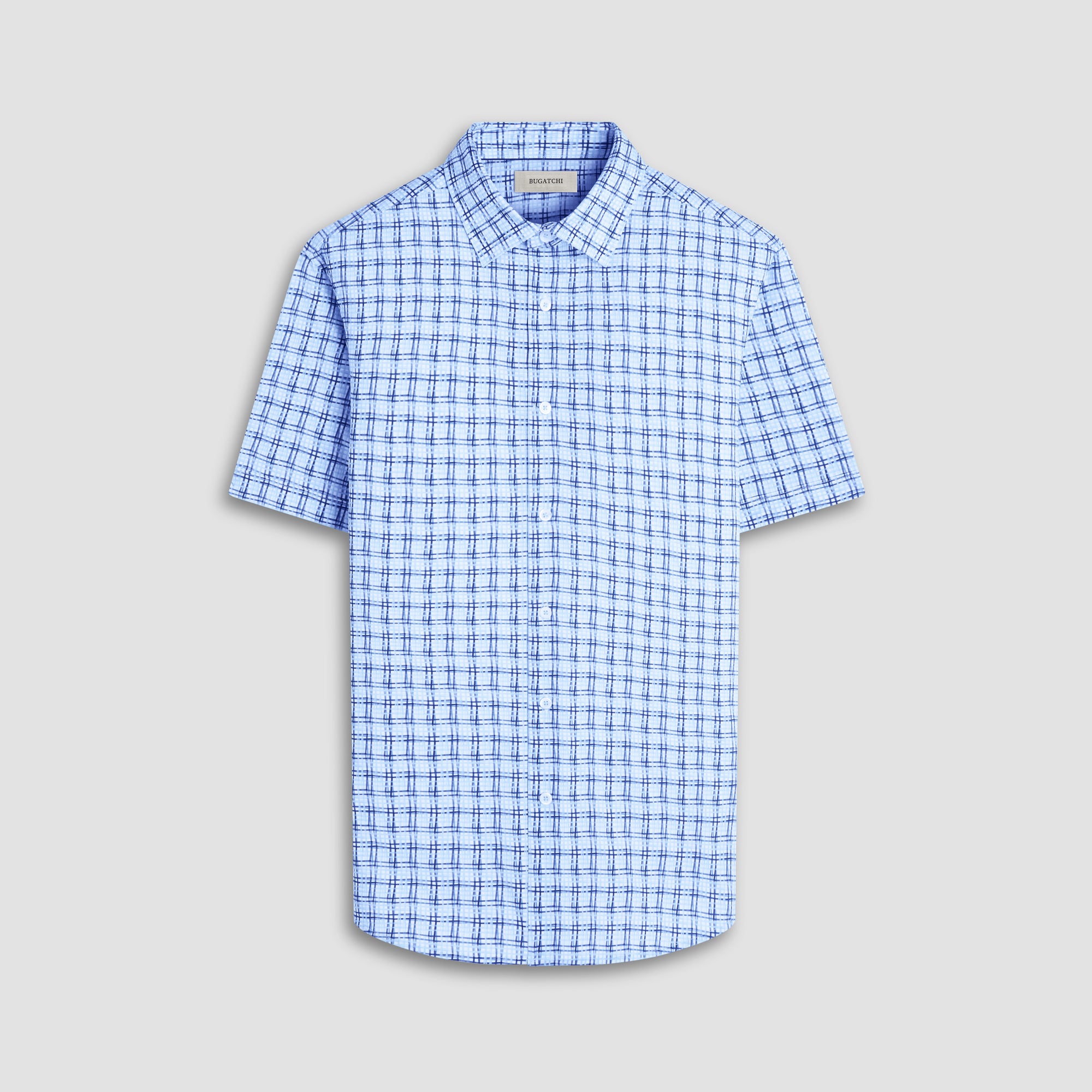 Miles Windowpane OoohCotton Short-Sleeve Shirt