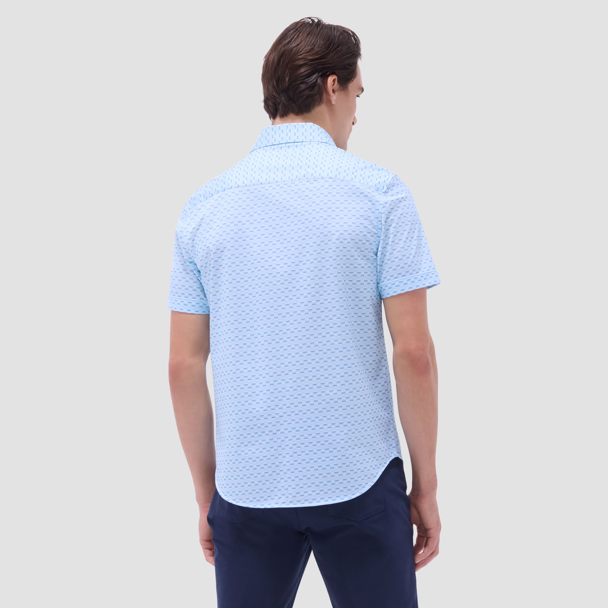 Miles Basketweave OoohCotton Short-Sleeve Shirt