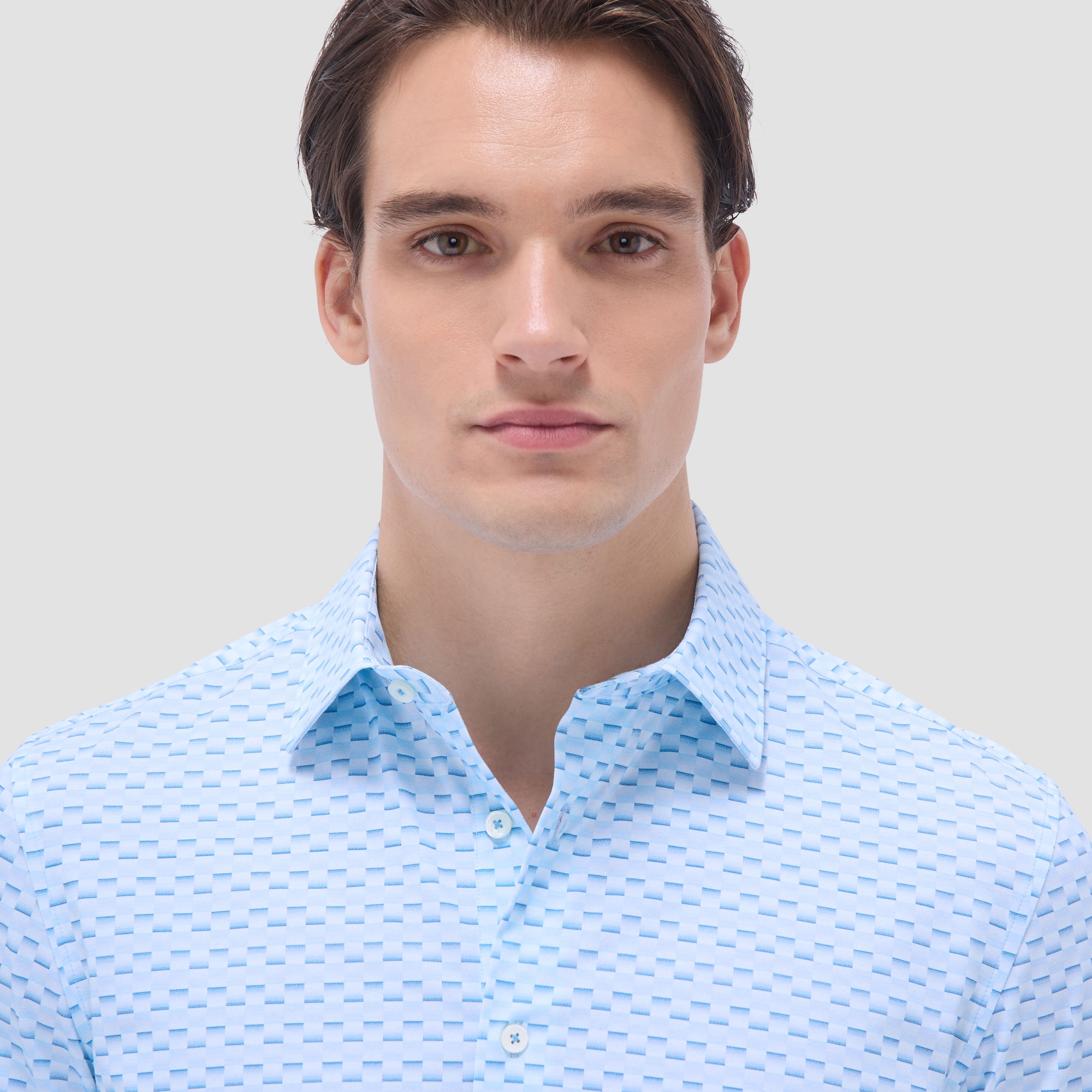 Miles Basketweave OoohCotton Short-Sleeve Shirt