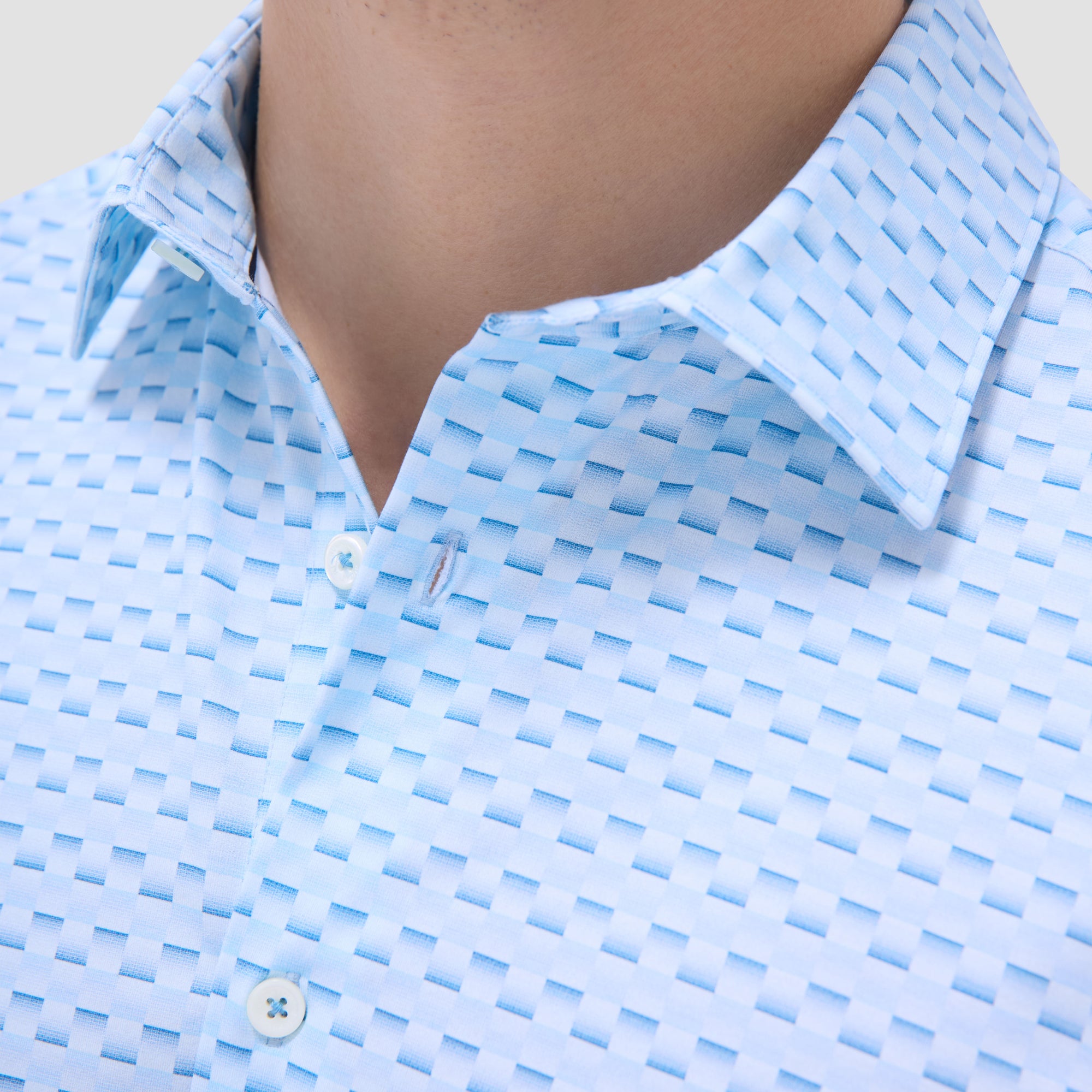 Miles Basketweave OoohCotton Short-Sleeve Shirt