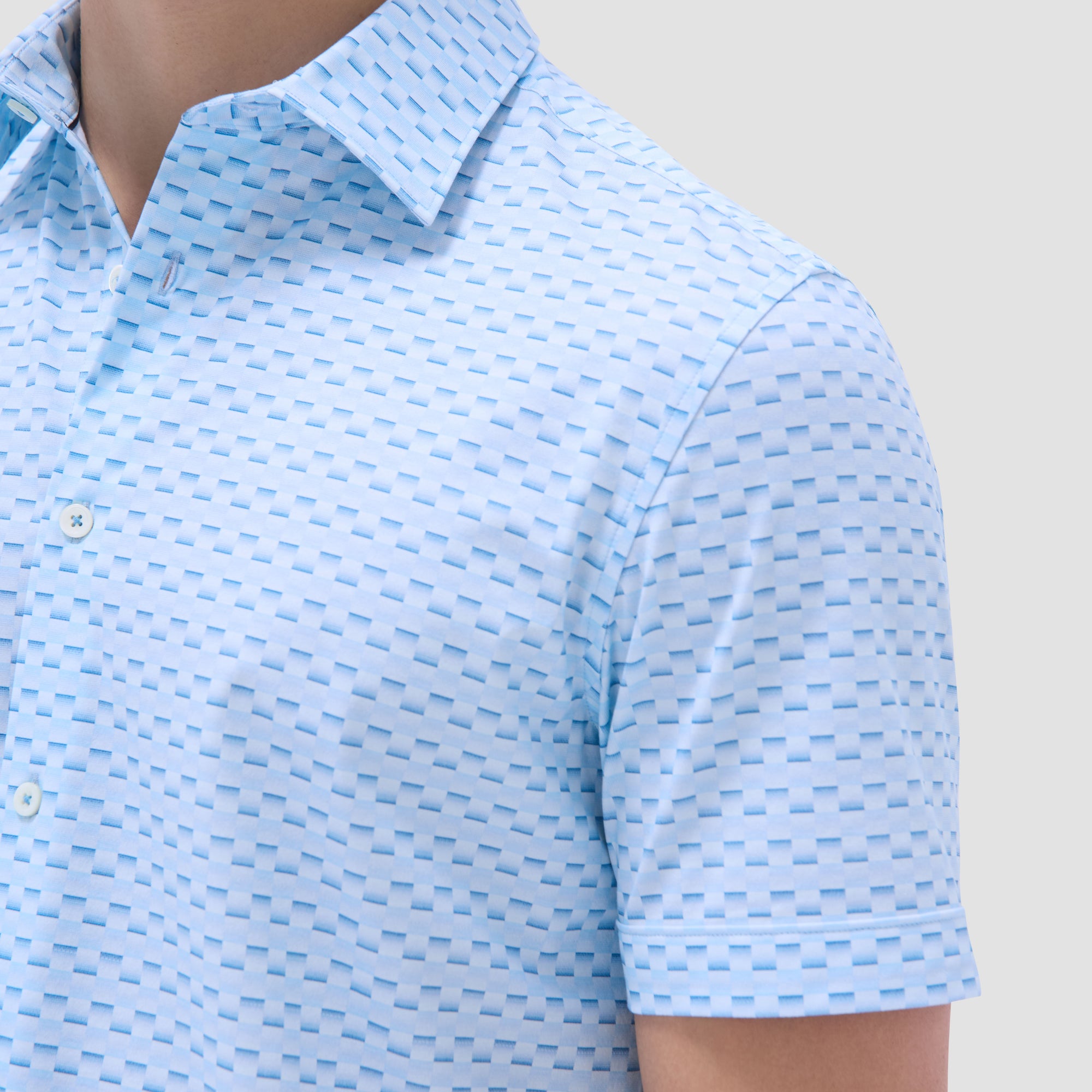 Miles Basketweave OoohCotton Short-Sleeve Shirt