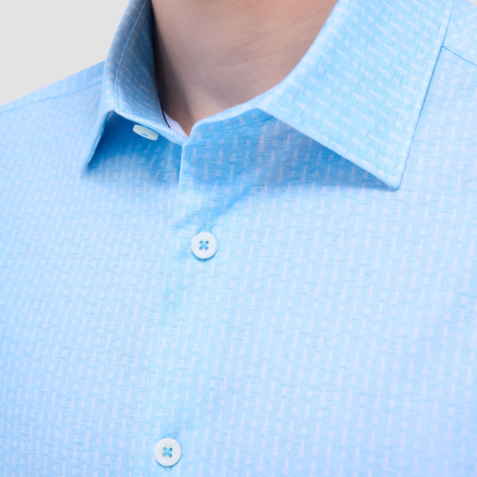 Miles Bowling Pin OoohCotton Short-Sleeve Shirt