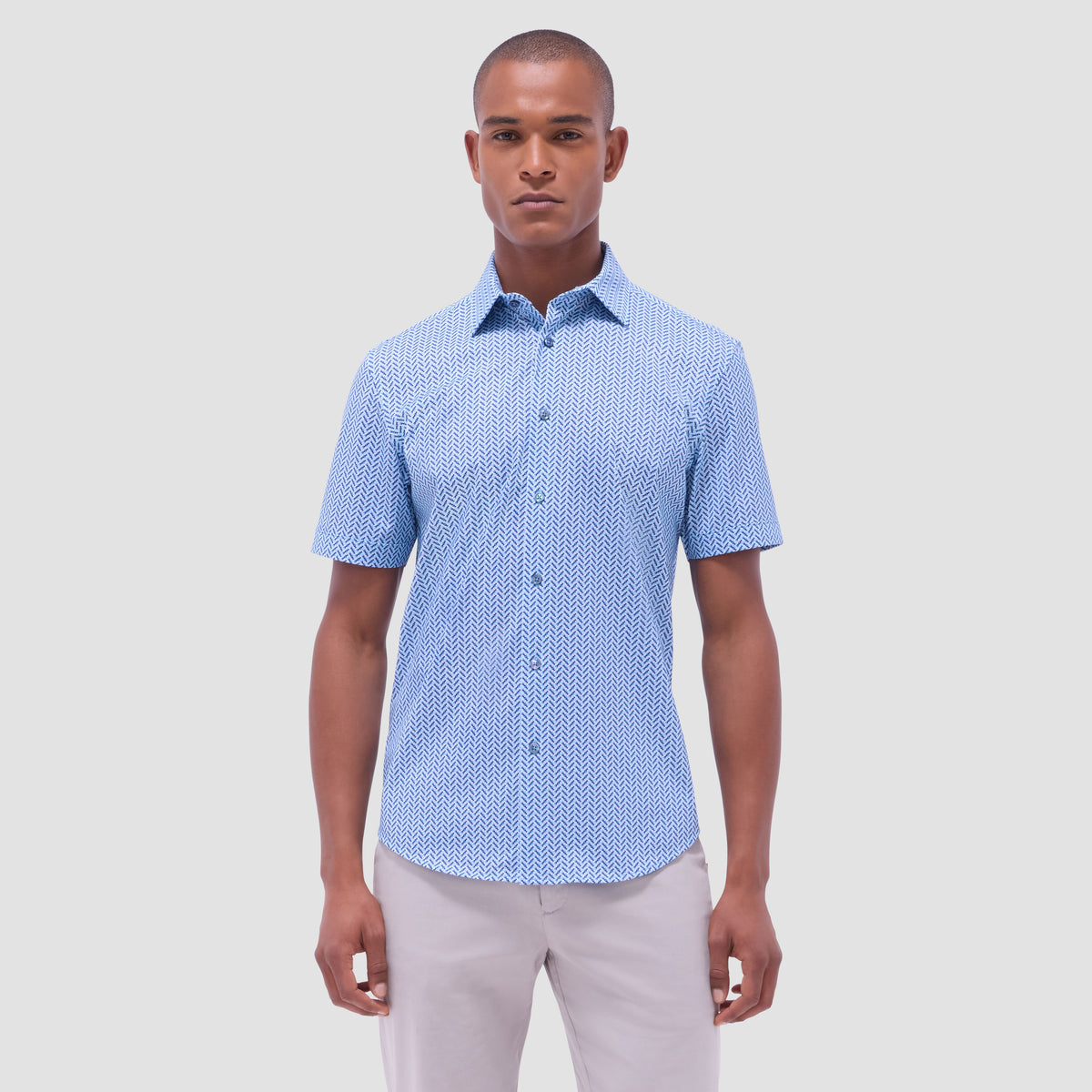 Miles Geometric OoohCotton Short-Sleeve Shirt
