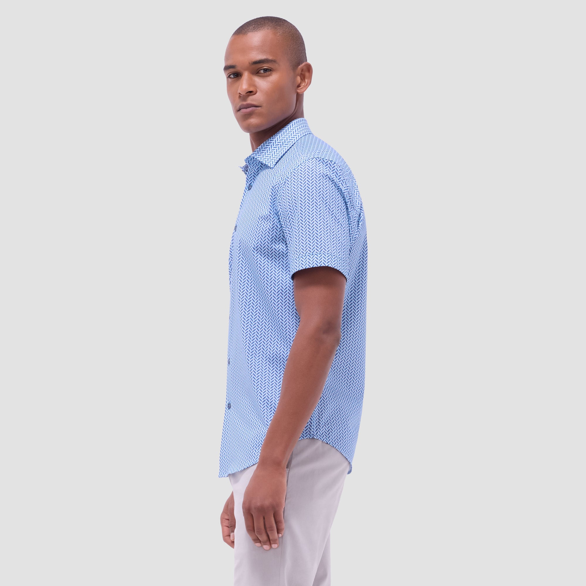 Miles Geometric OoohCotton Short-Sleeve Shirt