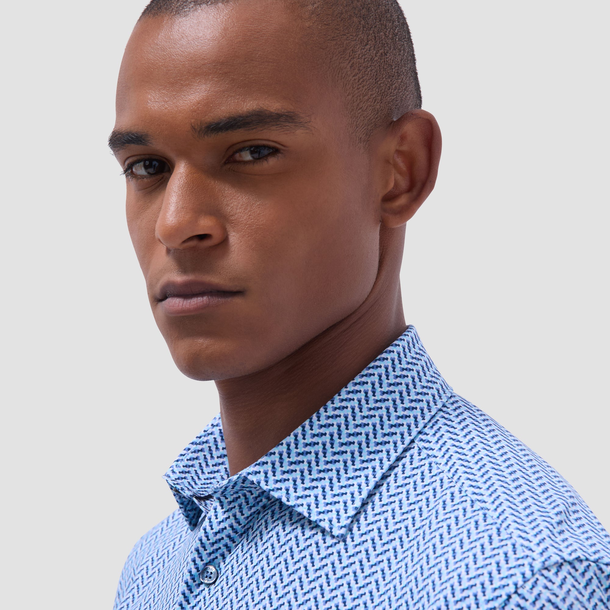 Miles Geometric OoohCotton Short-Sleeve Shirt