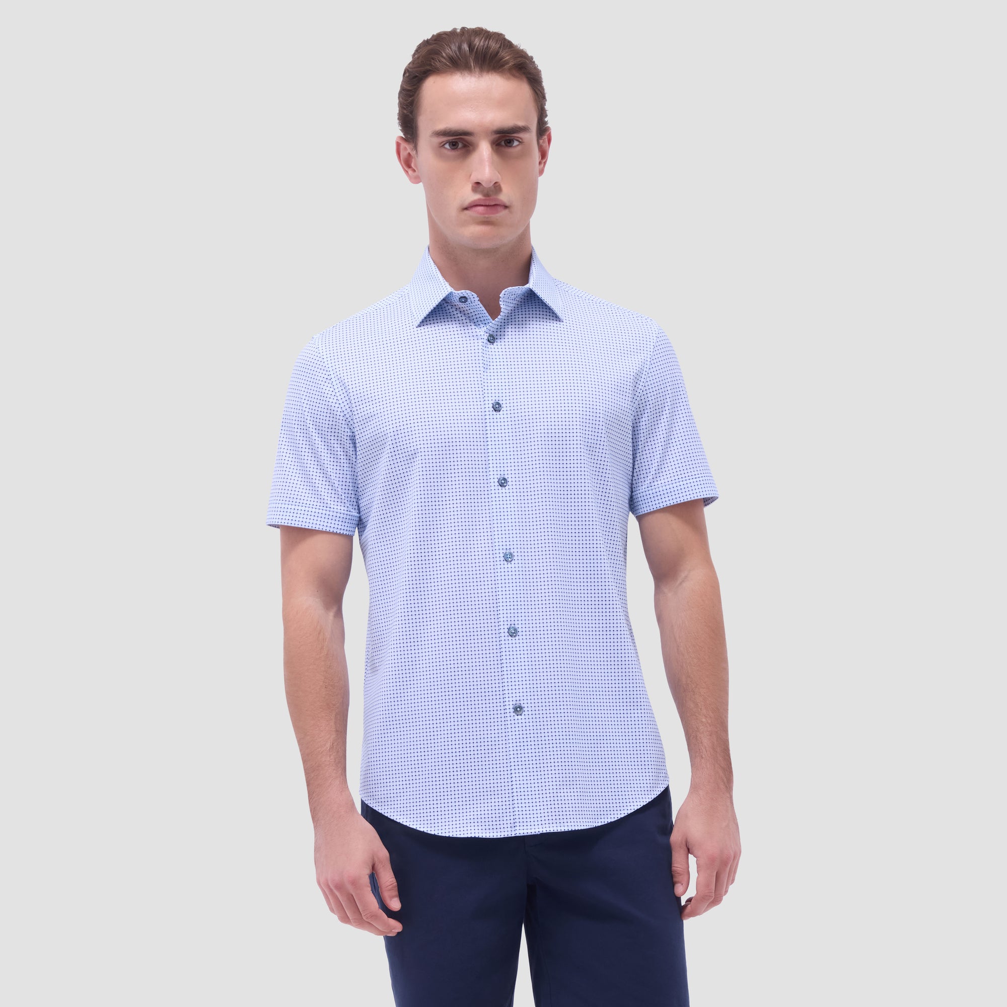 Miles Geometric OoohCotton Short-Sleeve Shirt