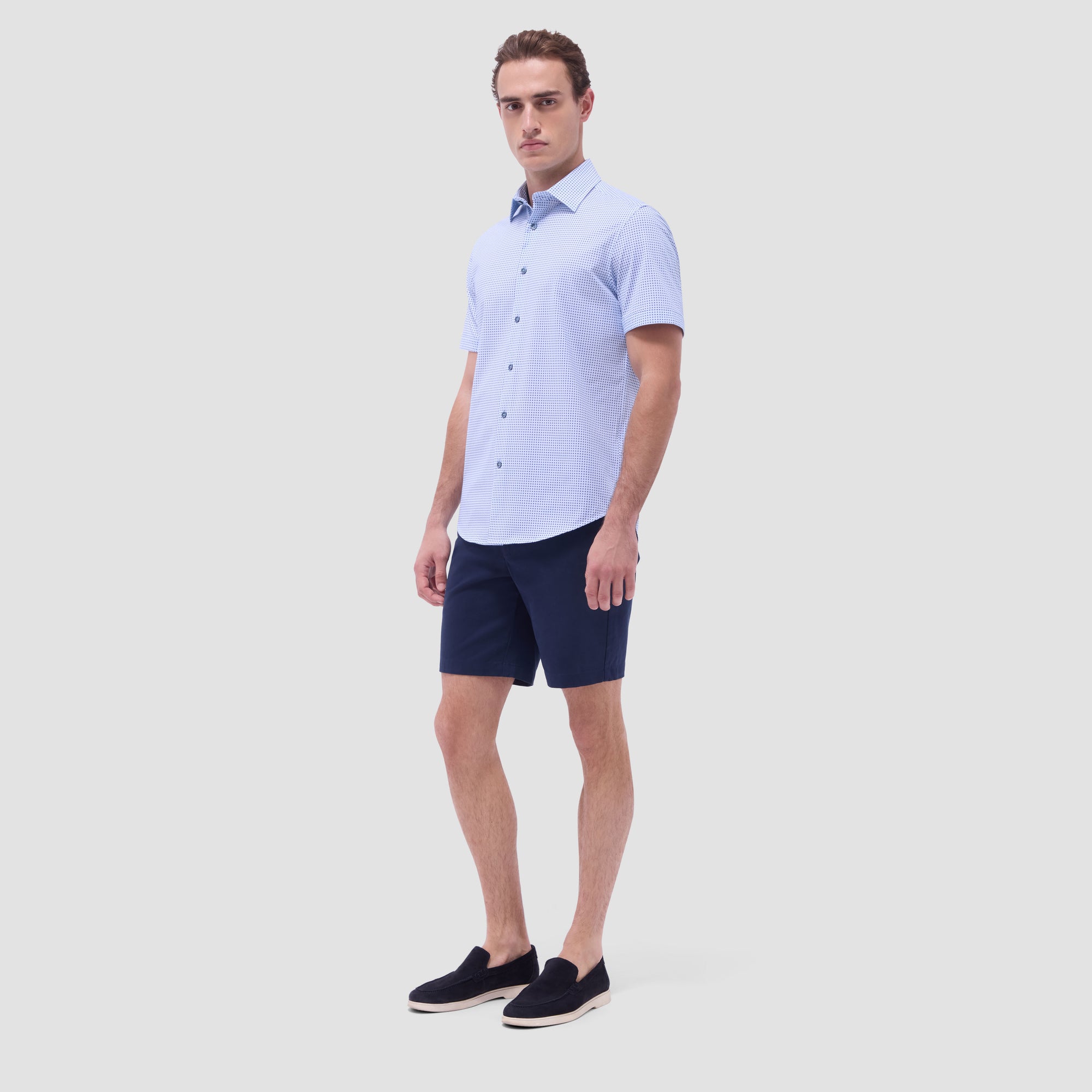 Miles Geometric OoohCotton Short-Sleeve Shirt