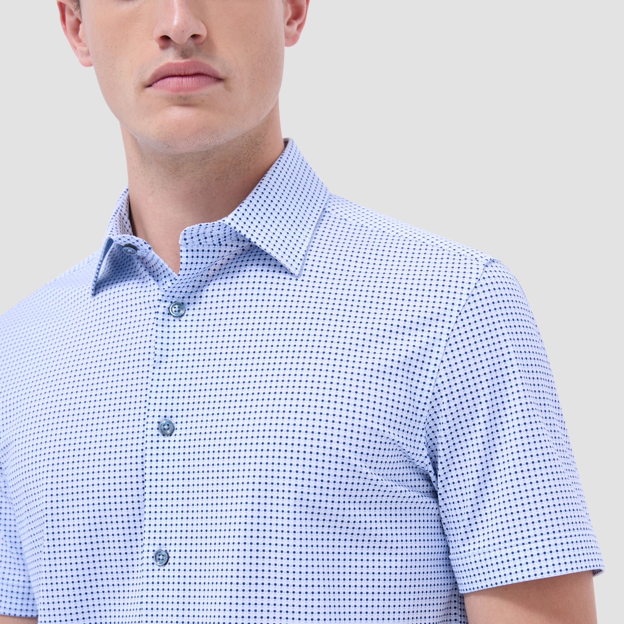 Miles Geometric OoohCotton Short-Sleeve Shirt