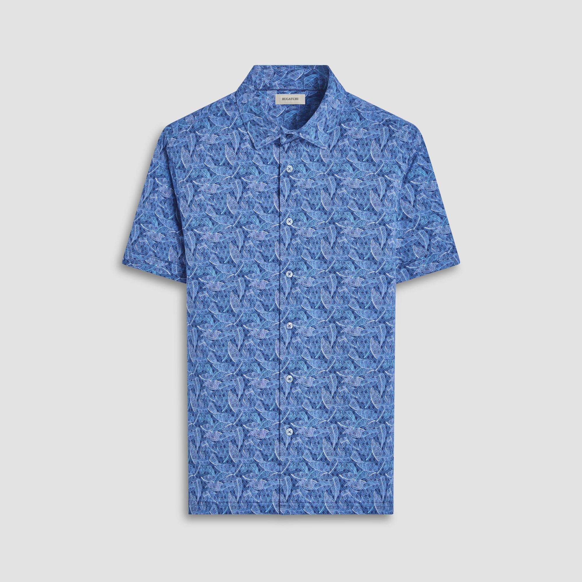 Milo Leaf Print OoohCotton Short-Sleeve Shirt