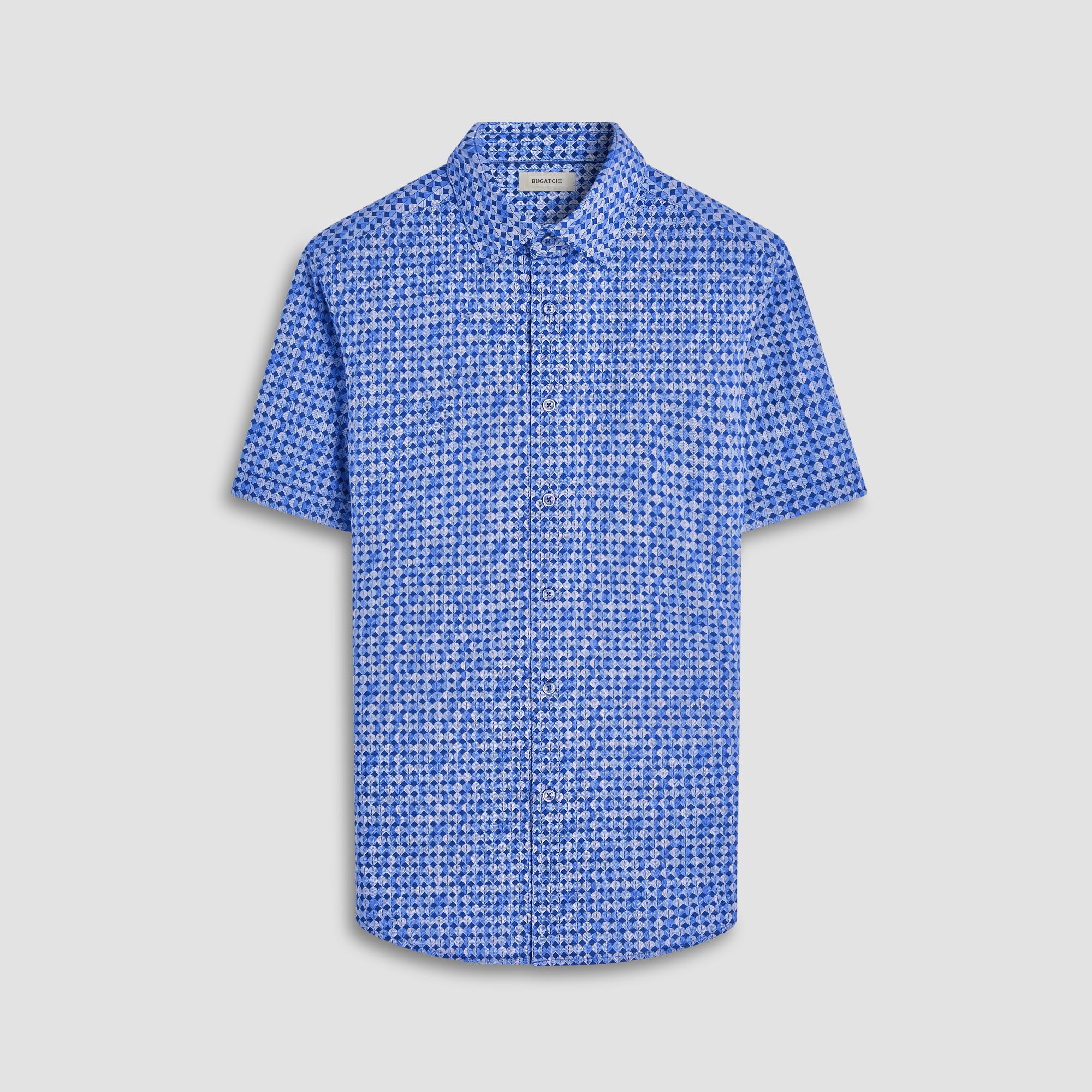 Miles Geometric OoohCotton Short-Sleeve Shirt