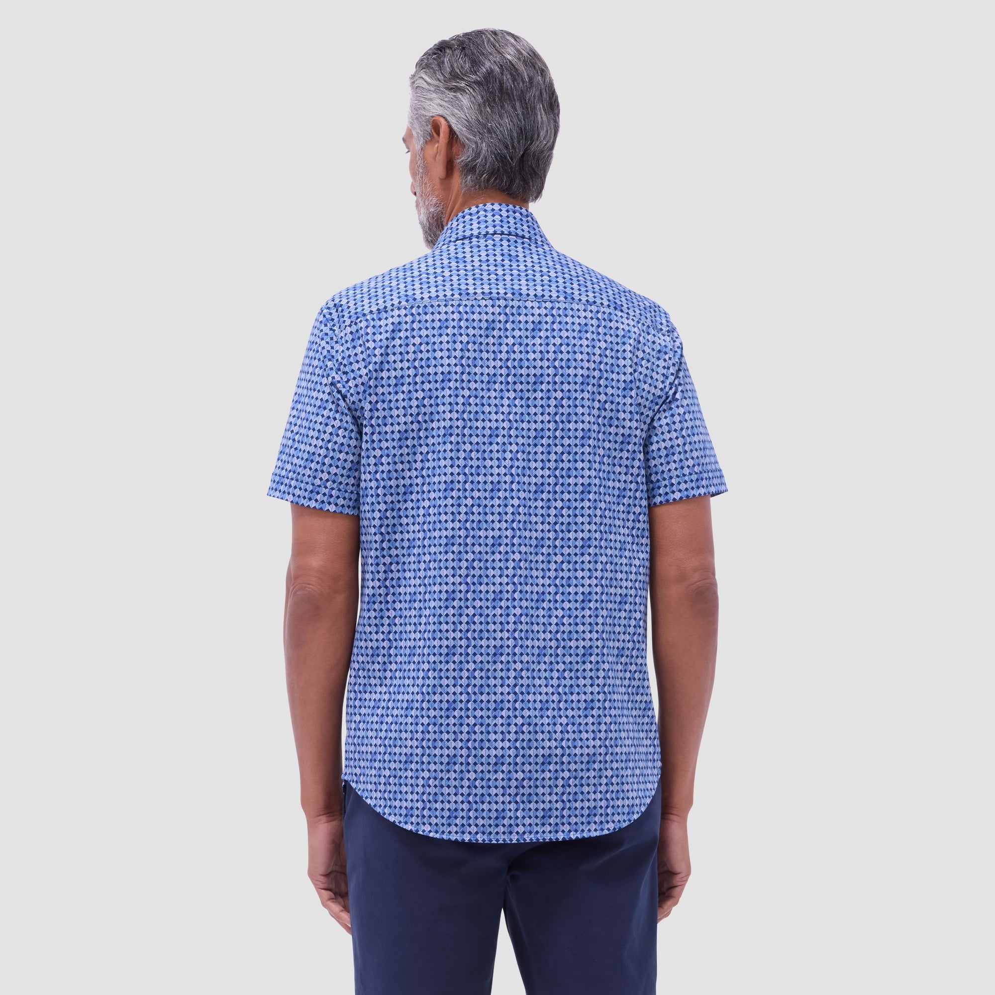 Miles Geometric OoohCotton Short-Sleeve Shirt