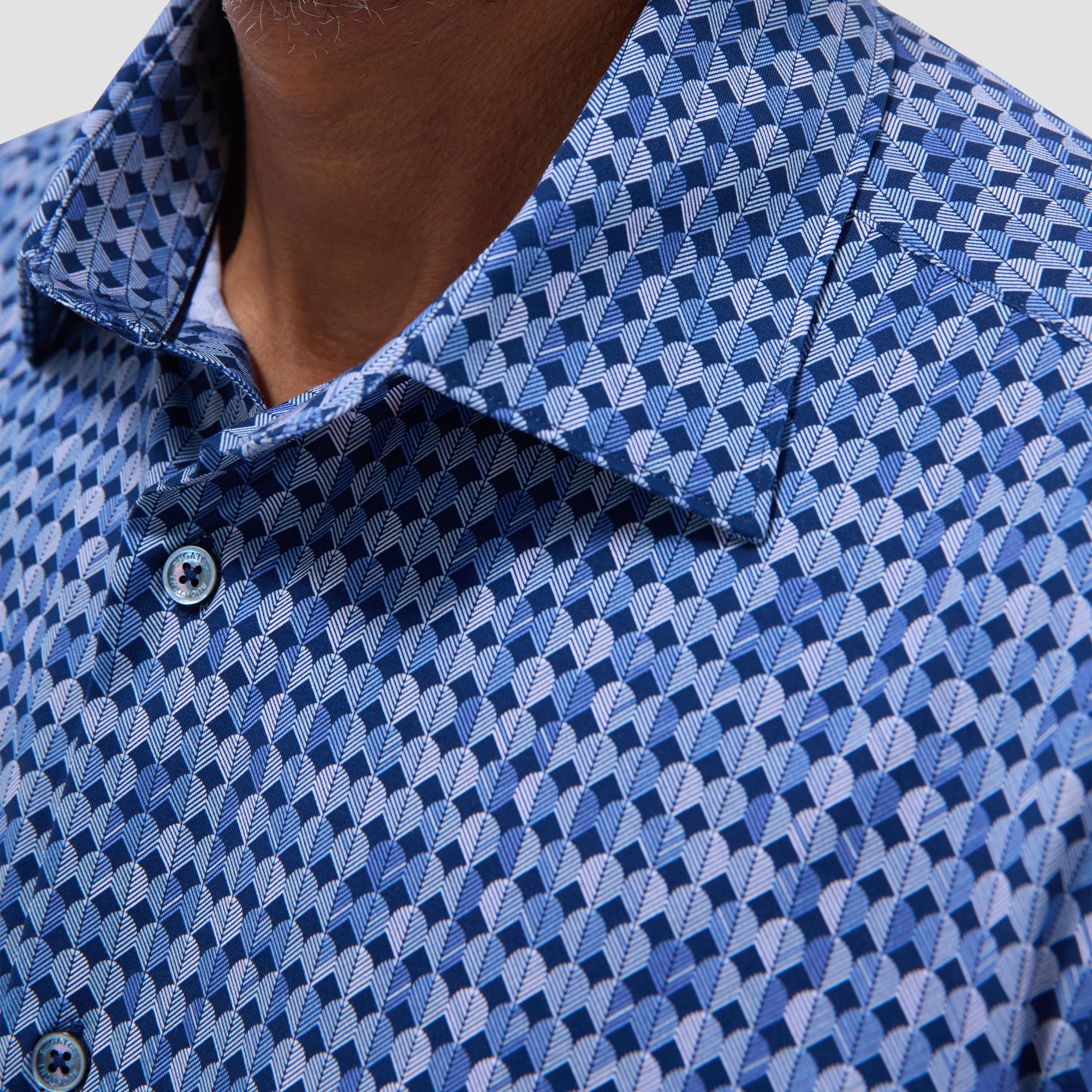 Miles Geometric OoohCotton Short-Sleeve Shirt