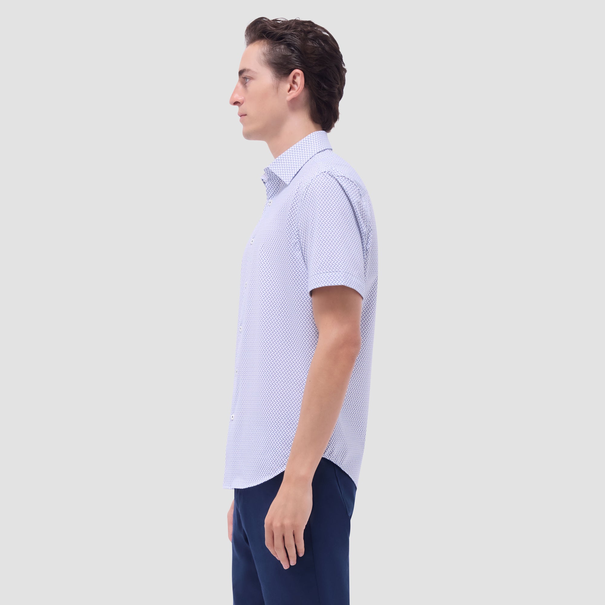 Miles Bird Print OoohCotton Short-Sleeve Shirt