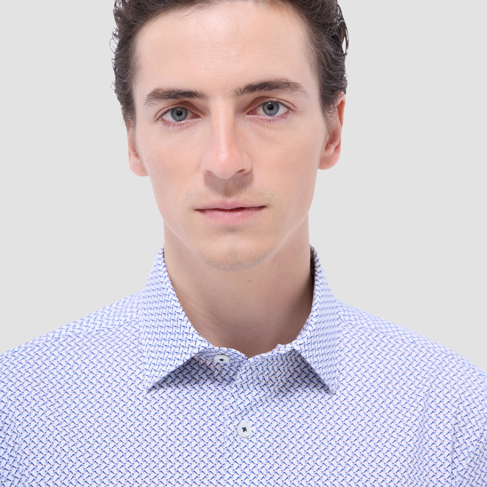 Miles Bird Print OoohCotton Short-Sleeve Shirt