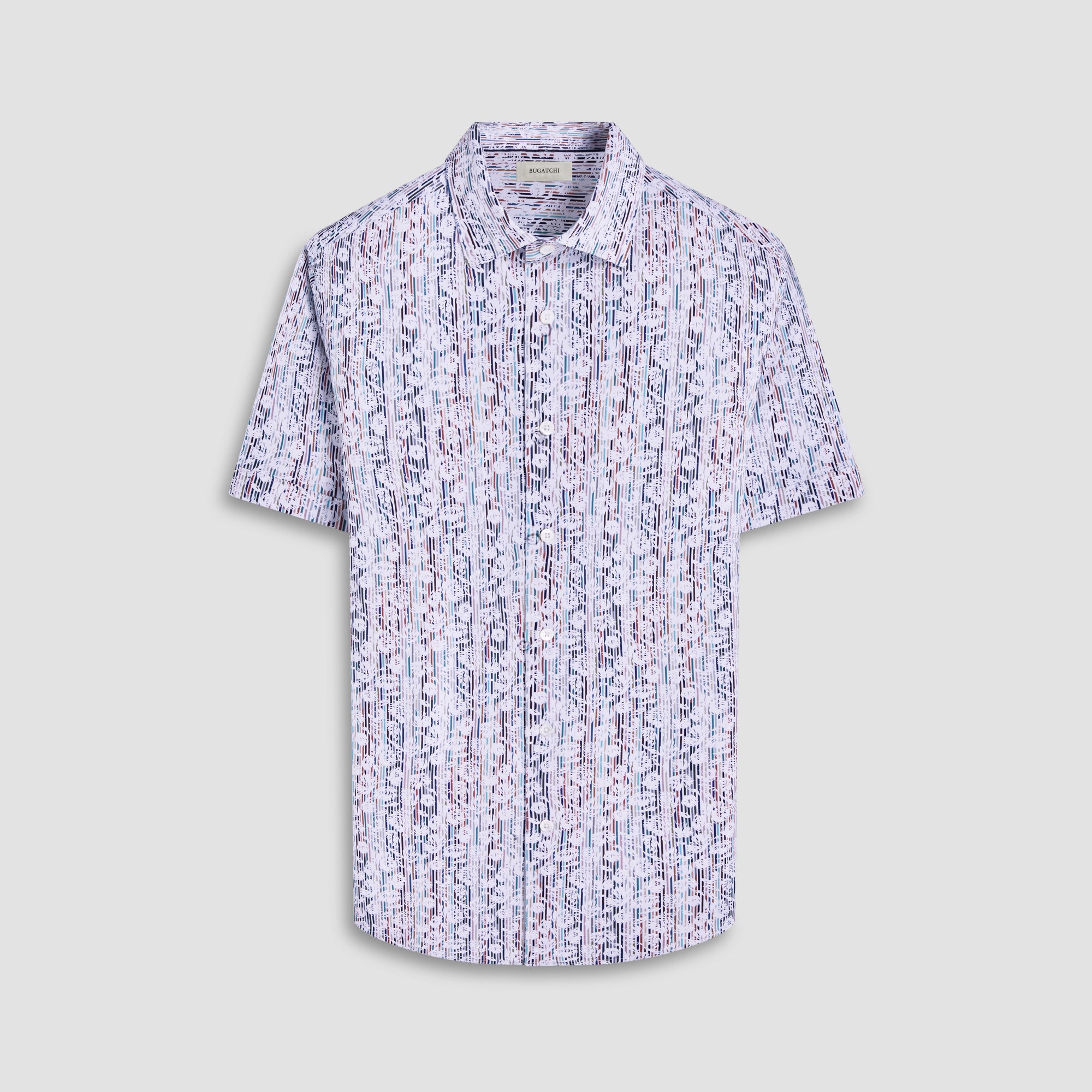 Miles Striped Floral OoohCotton Short-Sleeve Shirt