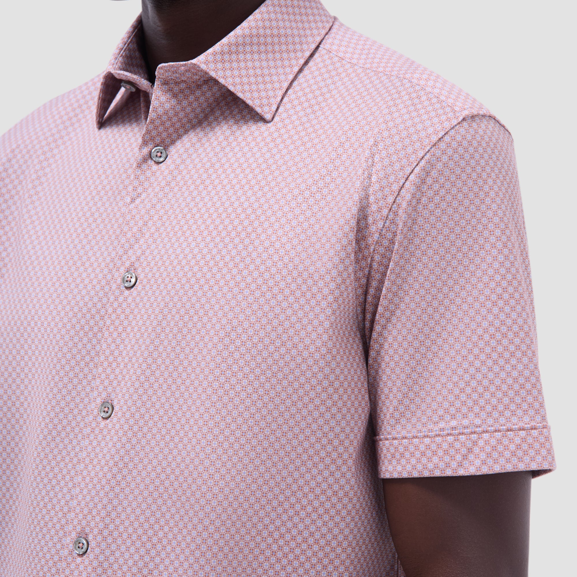Miles Geometric OoohCotton Short-Sleeve Shirt