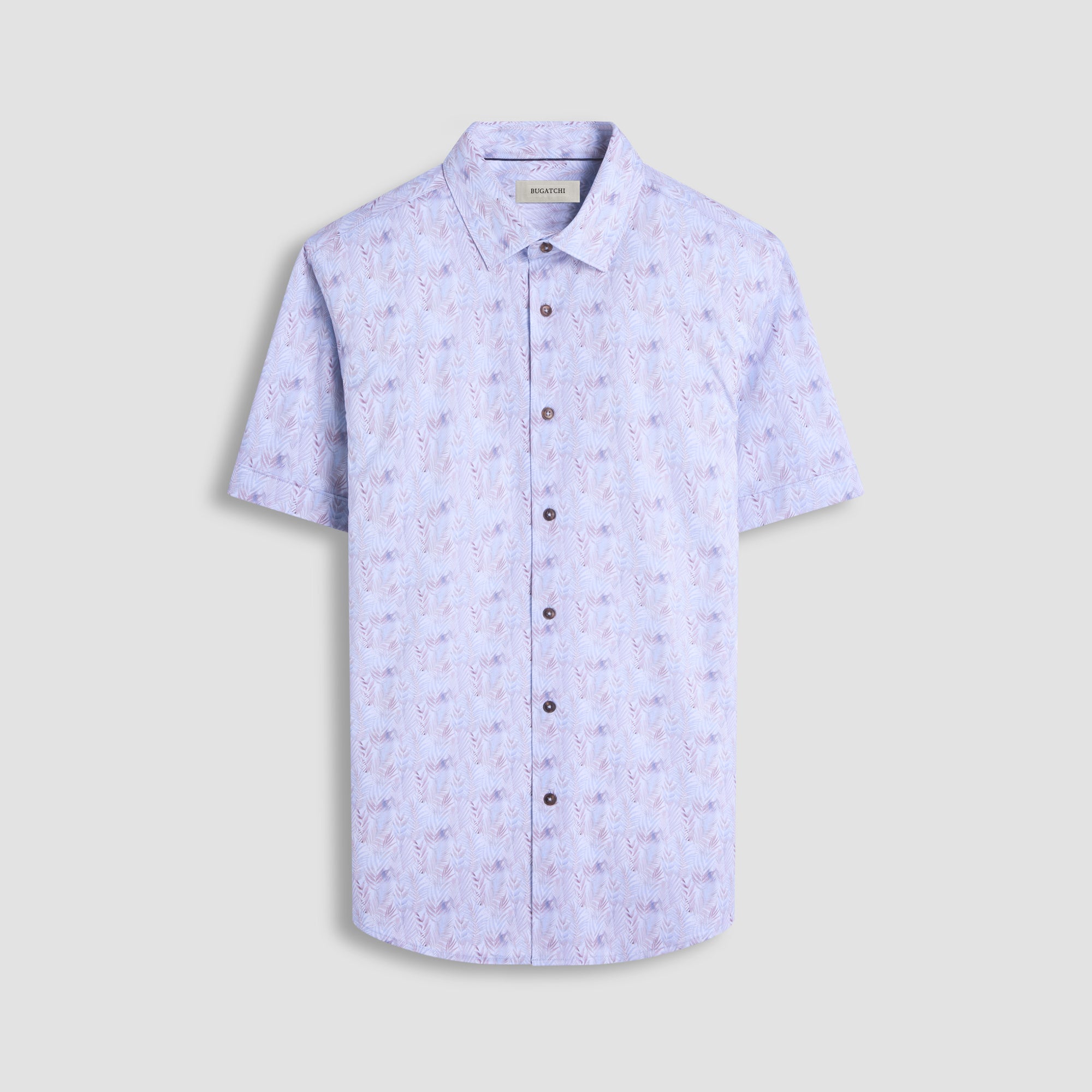 Miles Leaf Print OoohCotton Short-Sleeve Shirt