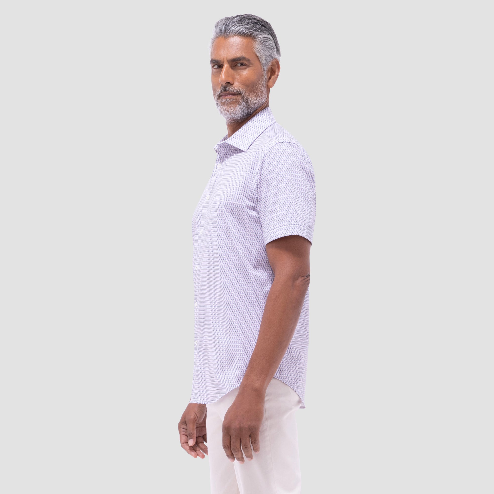 Miles Geometric OoohCotton Short-Sleeve Shirt