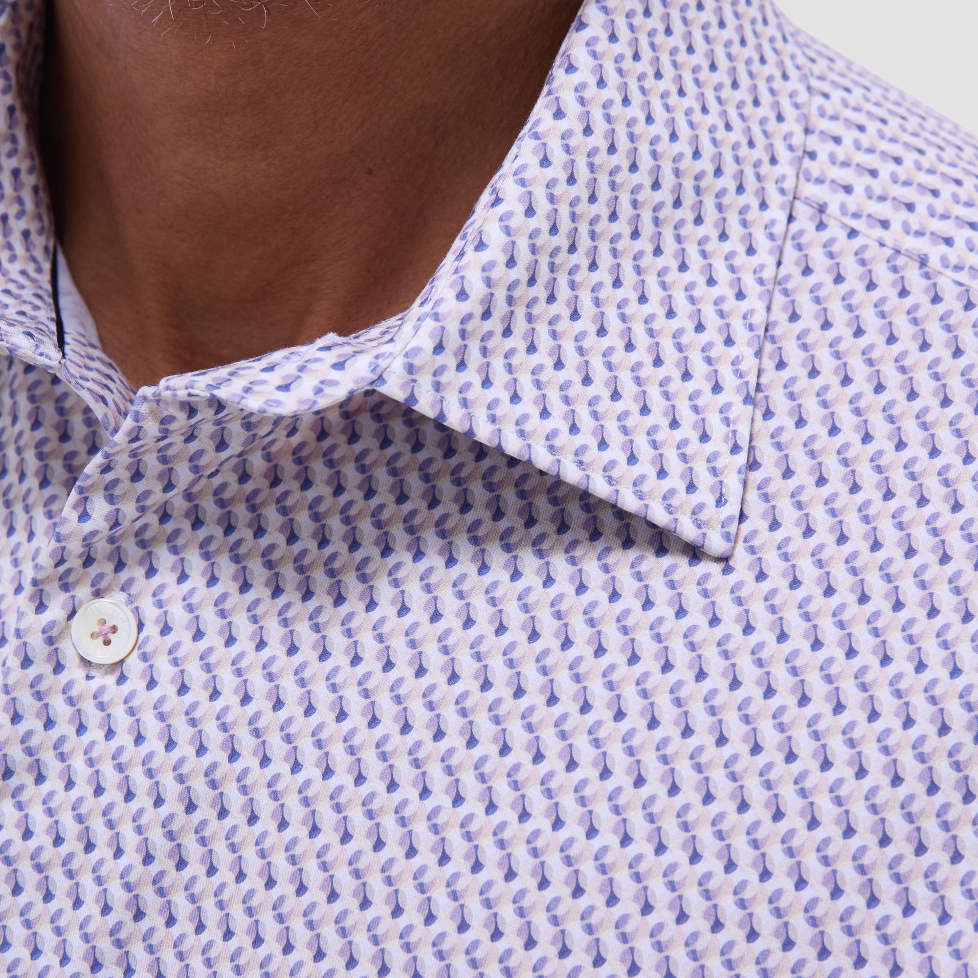 Miles Geometric OoohCotton Short-Sleeve Shirt