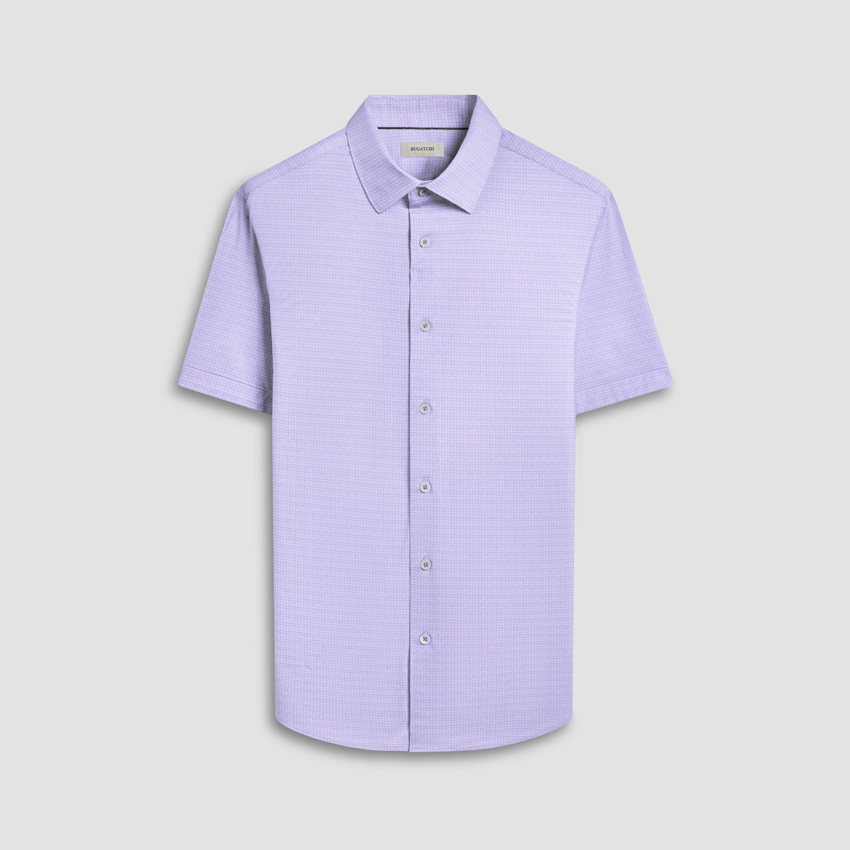 Miles Mini Check OoohCotton Short-Sleeve Shirt