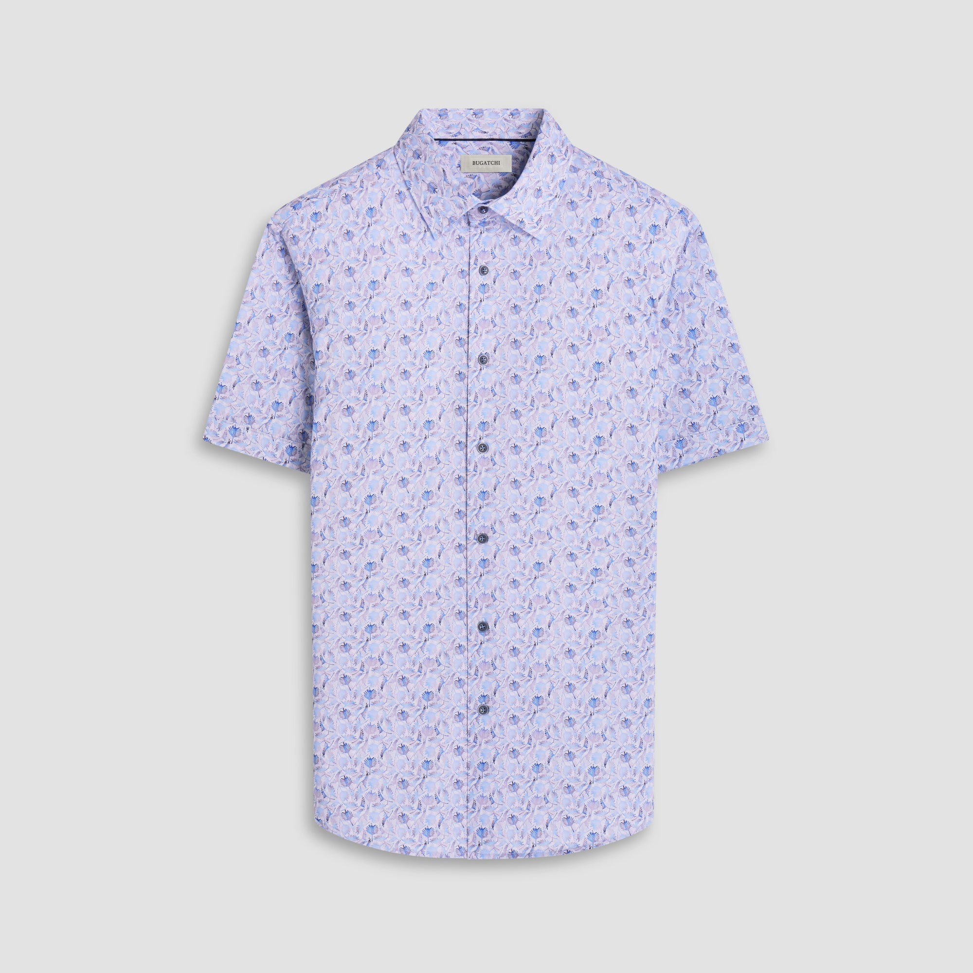 Miles Leaf Print OoohCotton Short-Sleeve Shirt
