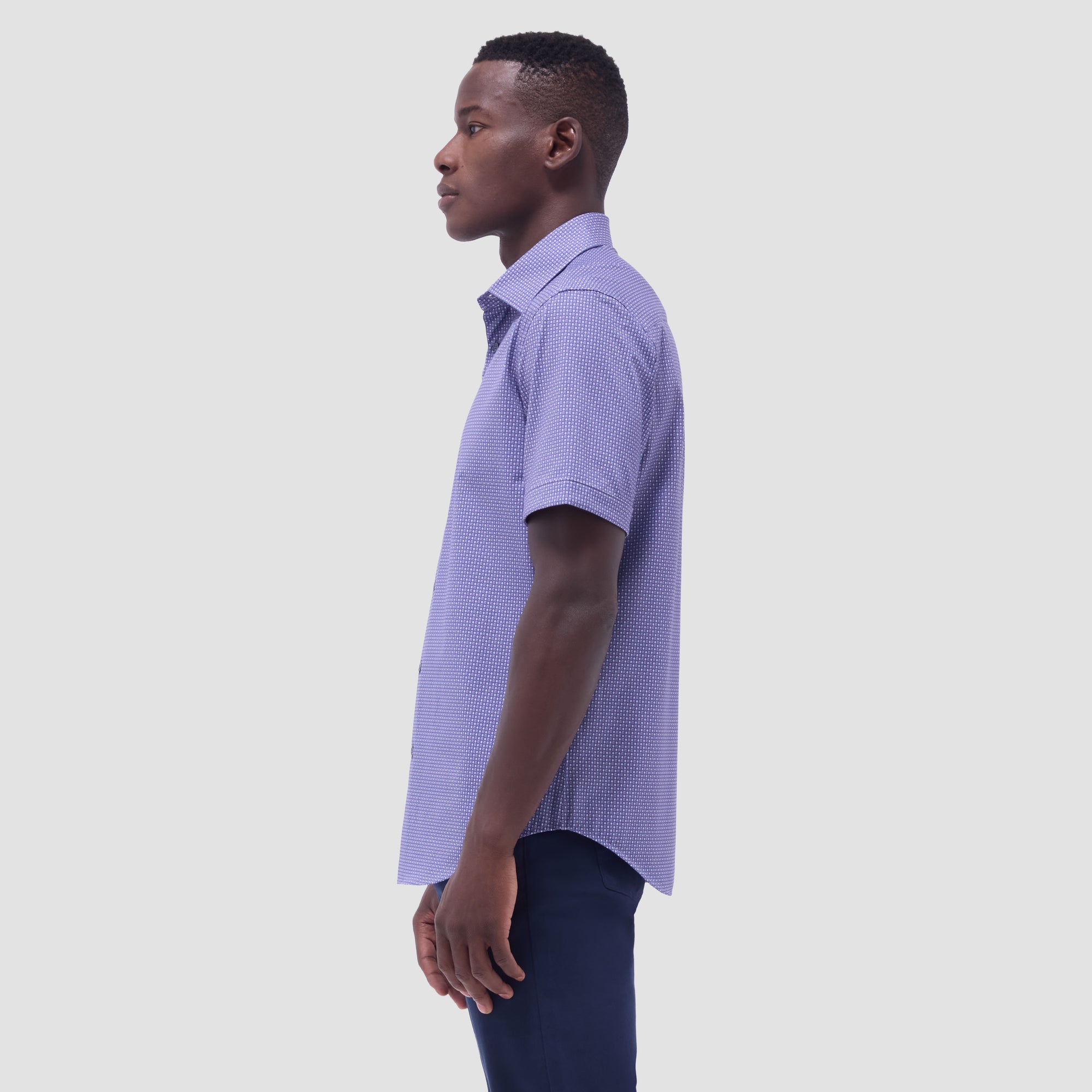 Miles Geometric OoohCotton Short-Sleeve Shirt