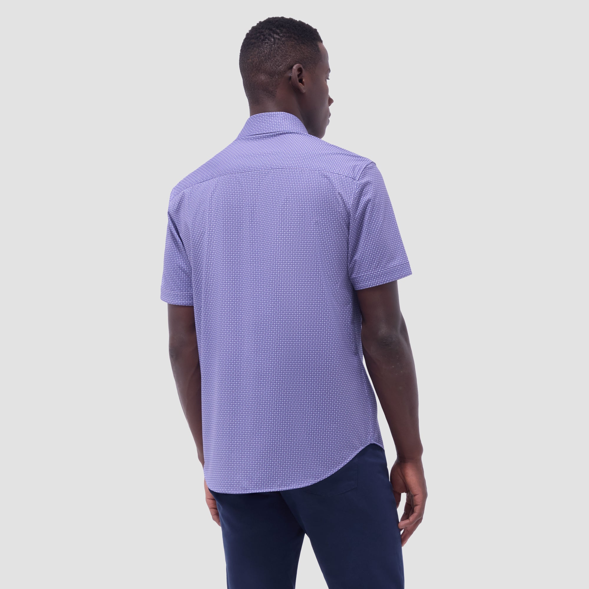 Miles Geometric OoohCotton Short-Sleeve Shirt
