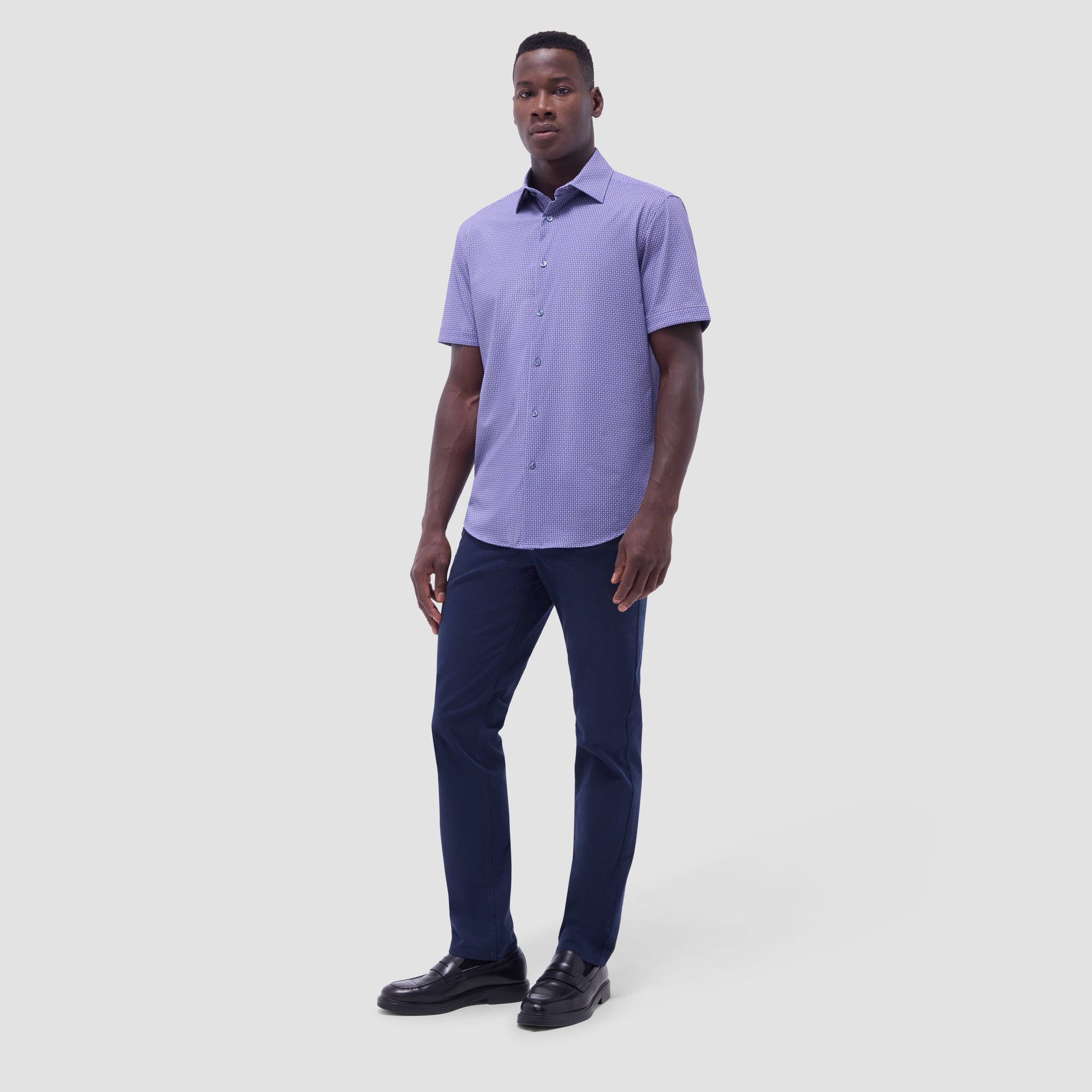 Miles Geometric OoohCotton Short-Sleeve Shirt