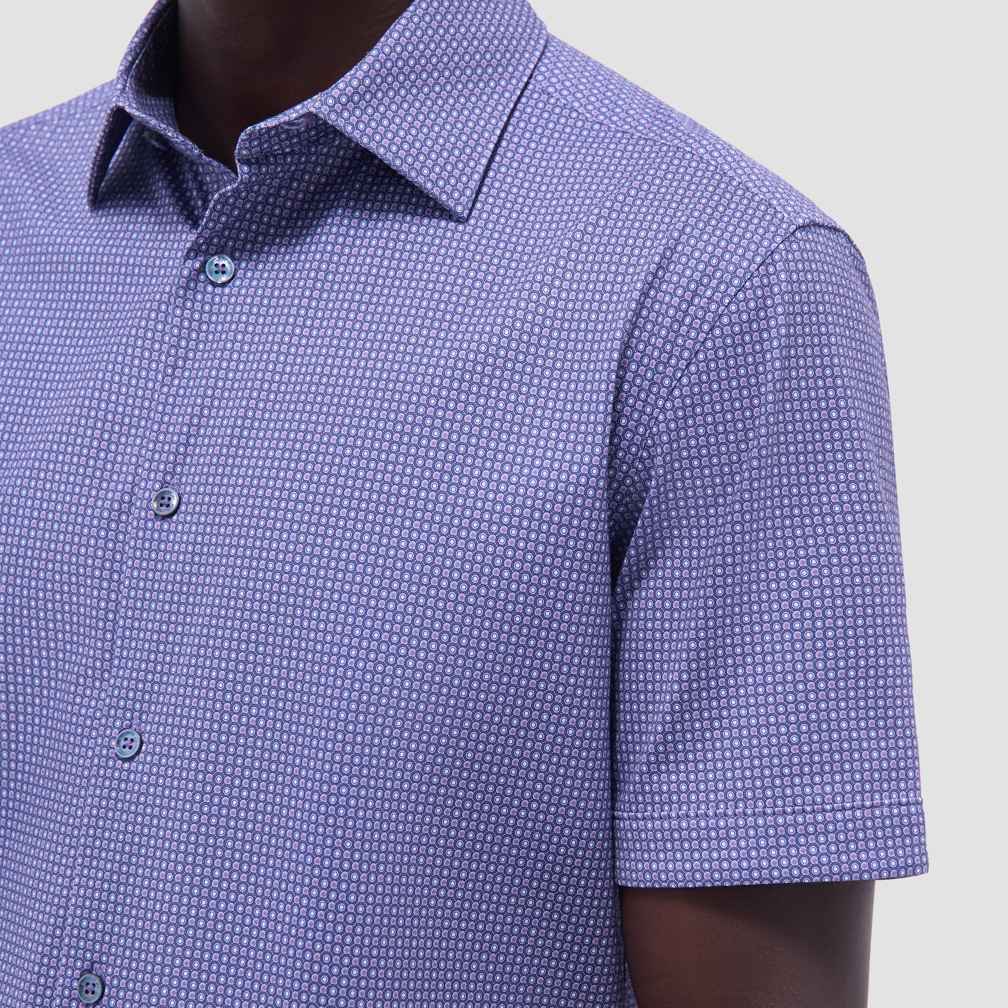 Miles Geometric OoohCotton Short-Sleeve Shirt
