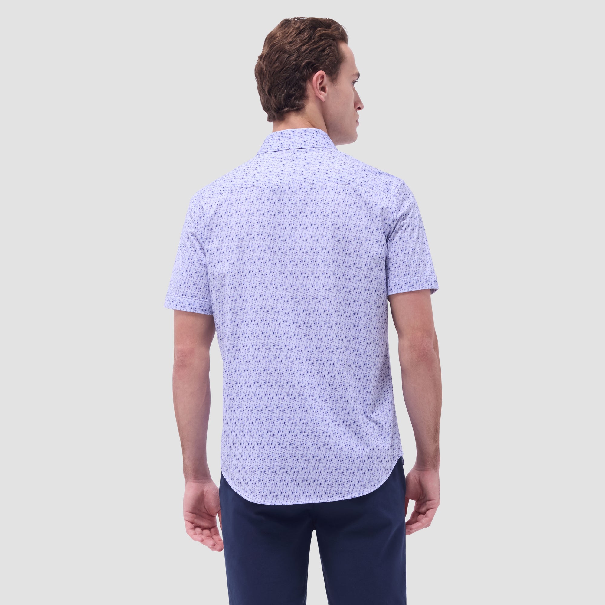Miles Geometric OoohCotton Short-Sleeve Shirt