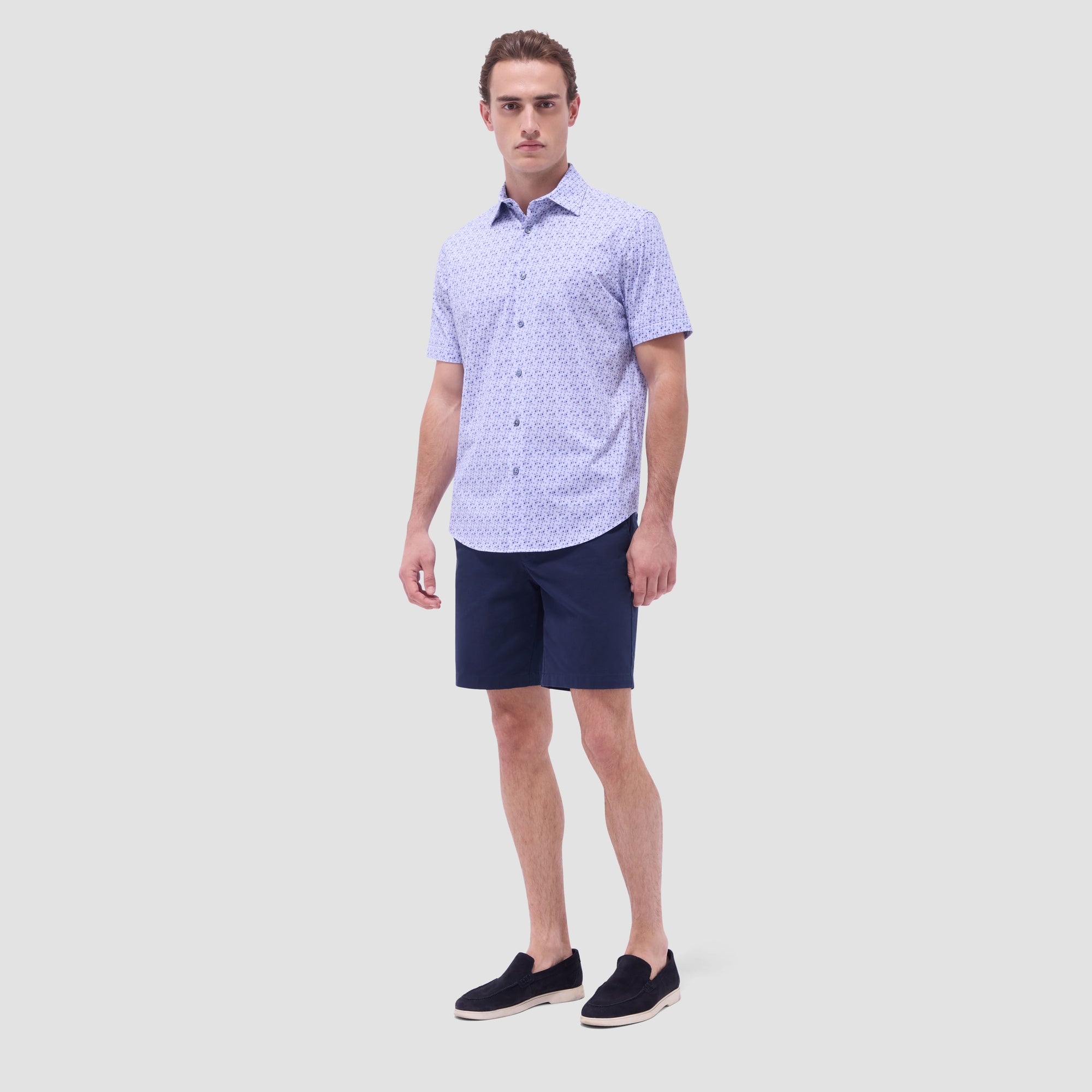 Miles Geometric OoohCotton Short-Sleeve Shirt