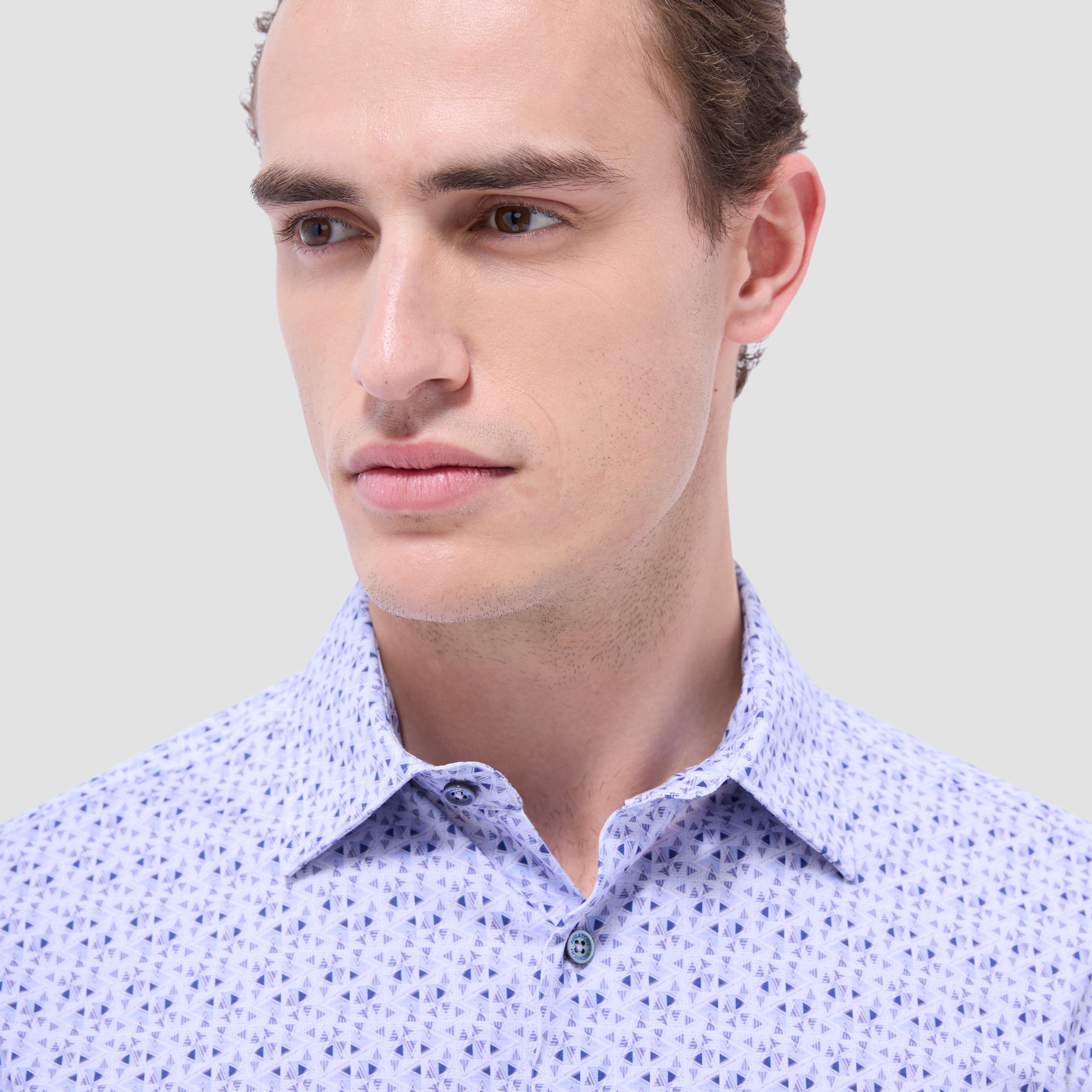 Miles Geometric OoohCotton Short-Sleeve Shirt