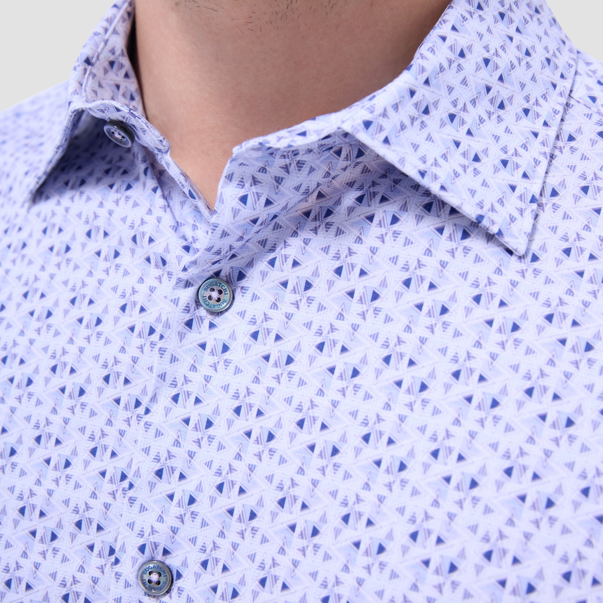 Miles Geometric OoohCotton Short-Sleeve Shirt