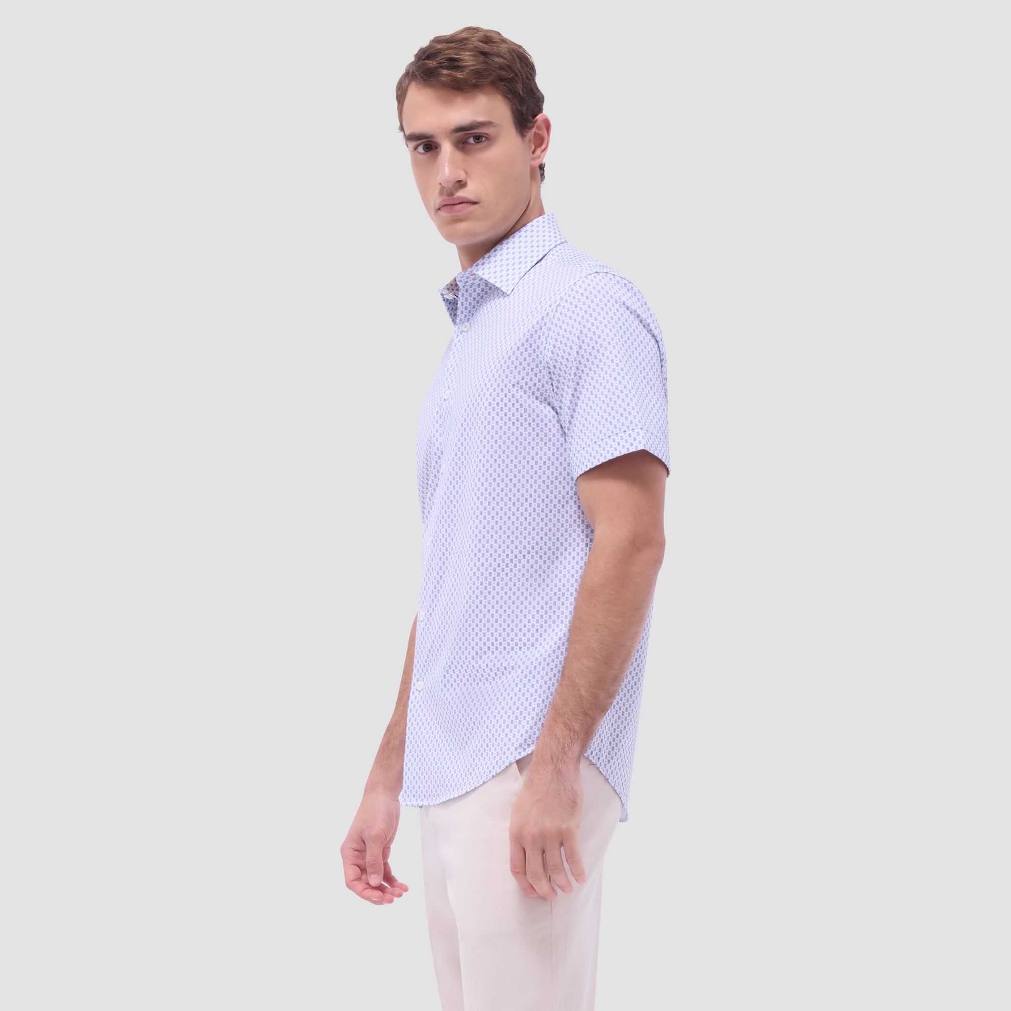 Miles Geometric OoohCotton Short-Sleeve Shirt